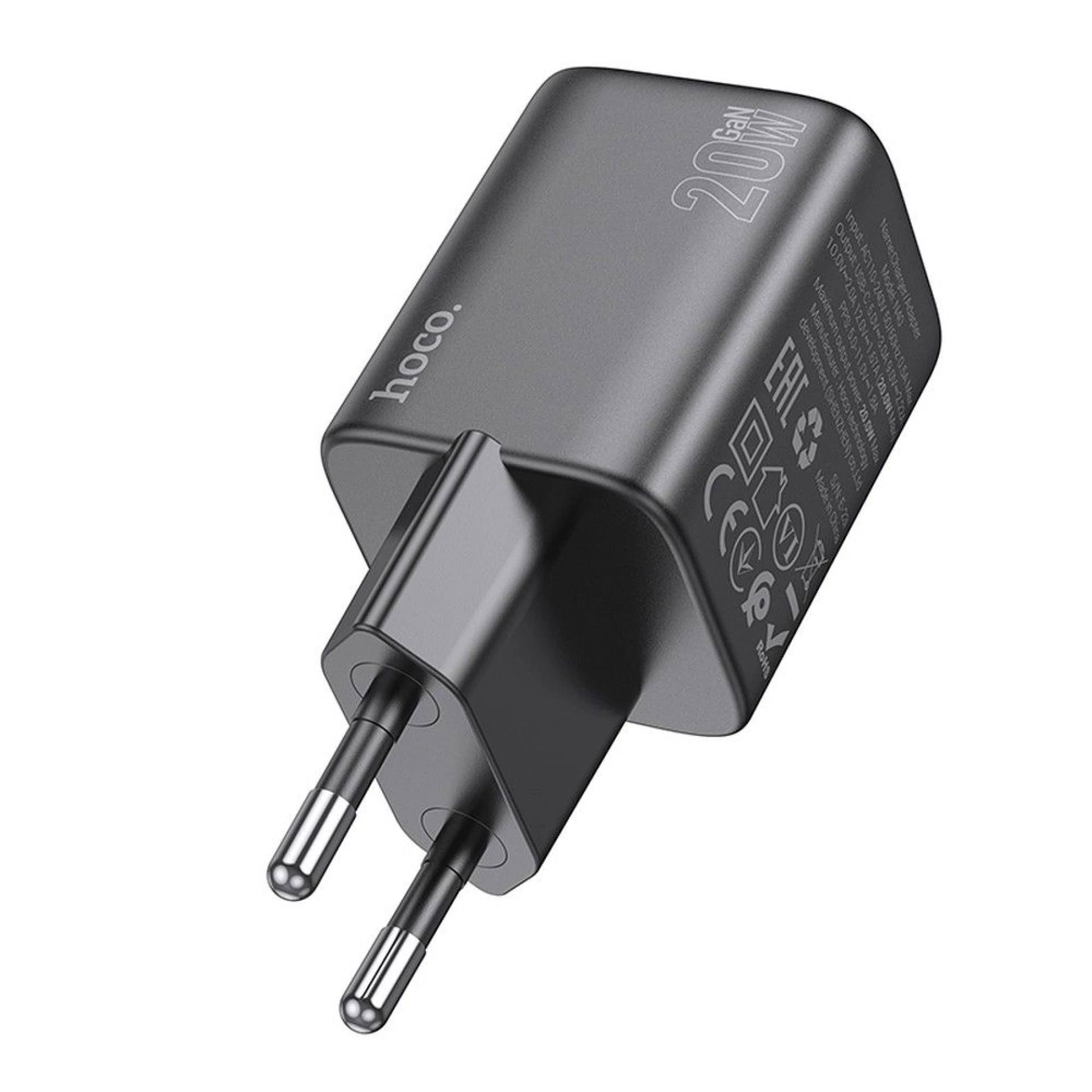 Adapter HOCO N40 Type C QC PD 20W crni