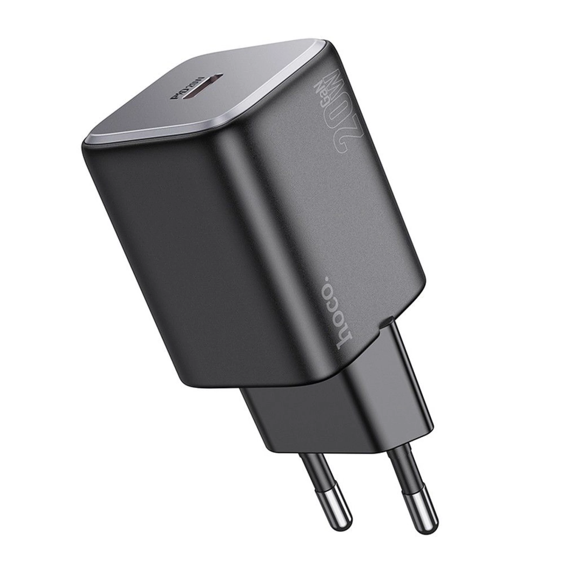 Adapter HOCO N40 Type C QC PD 20W crni