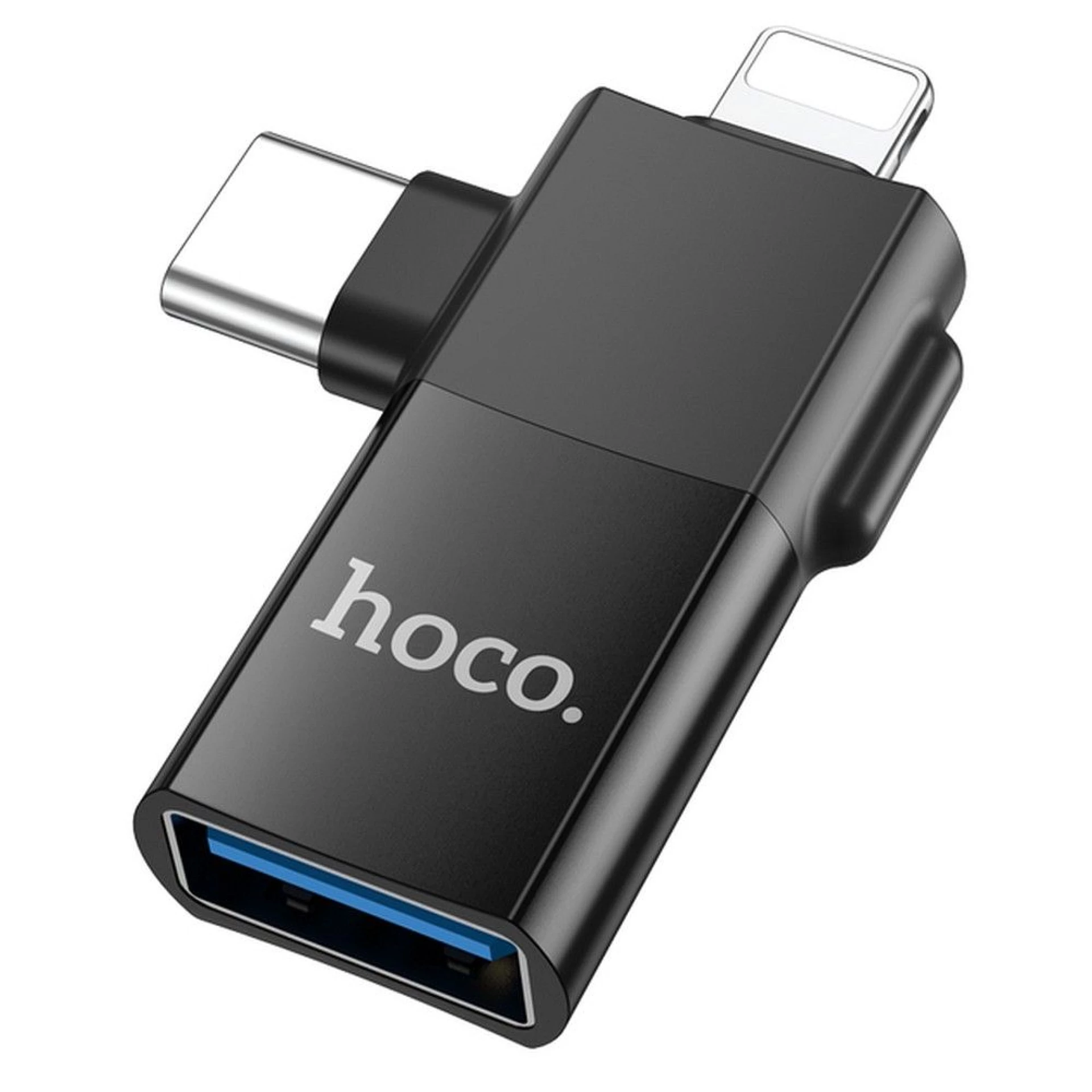 Adapter HOCO OTG Type C/Lightning to USB A 2in1