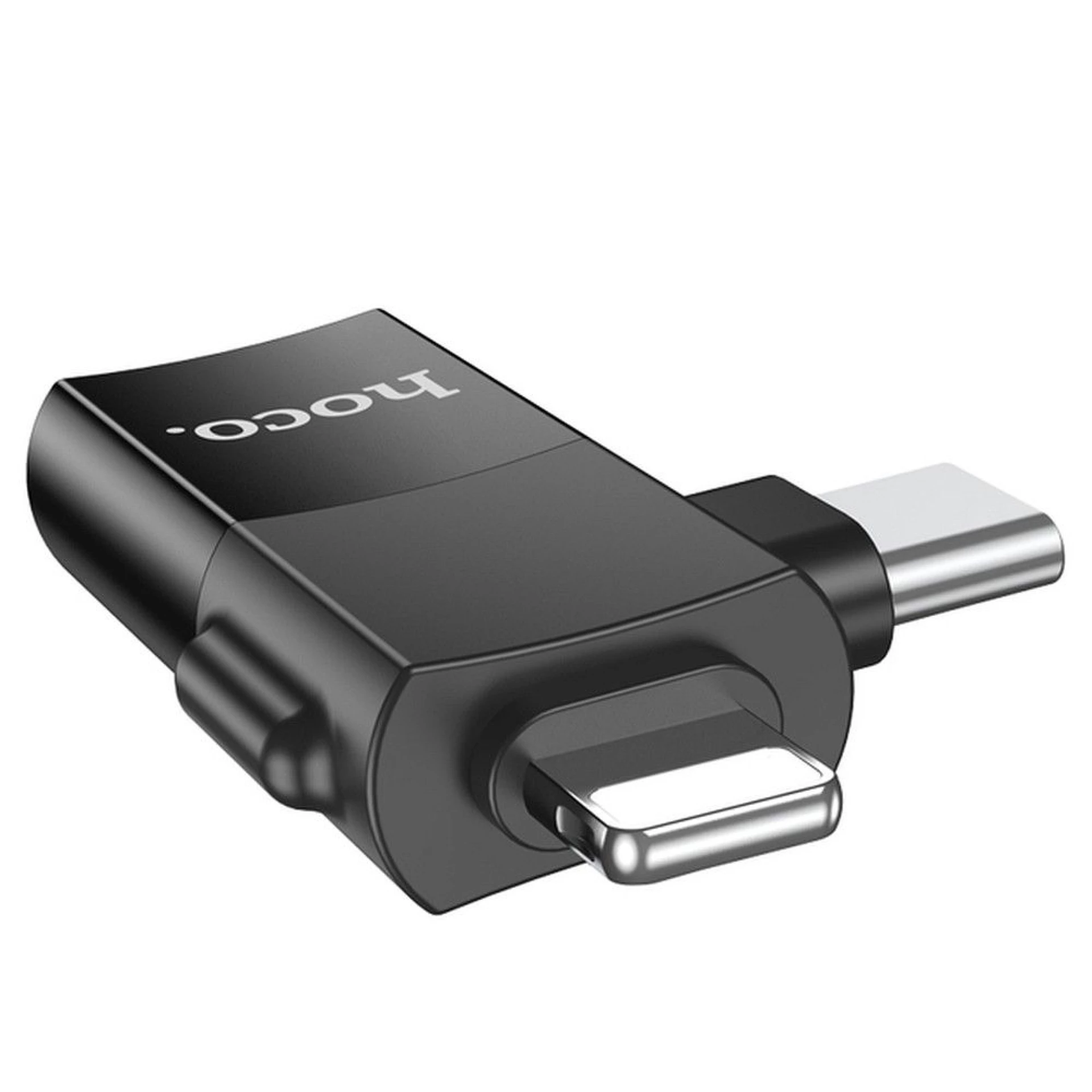 Adapter HOCO OTG Type C/Lightning to USB A 2in1
