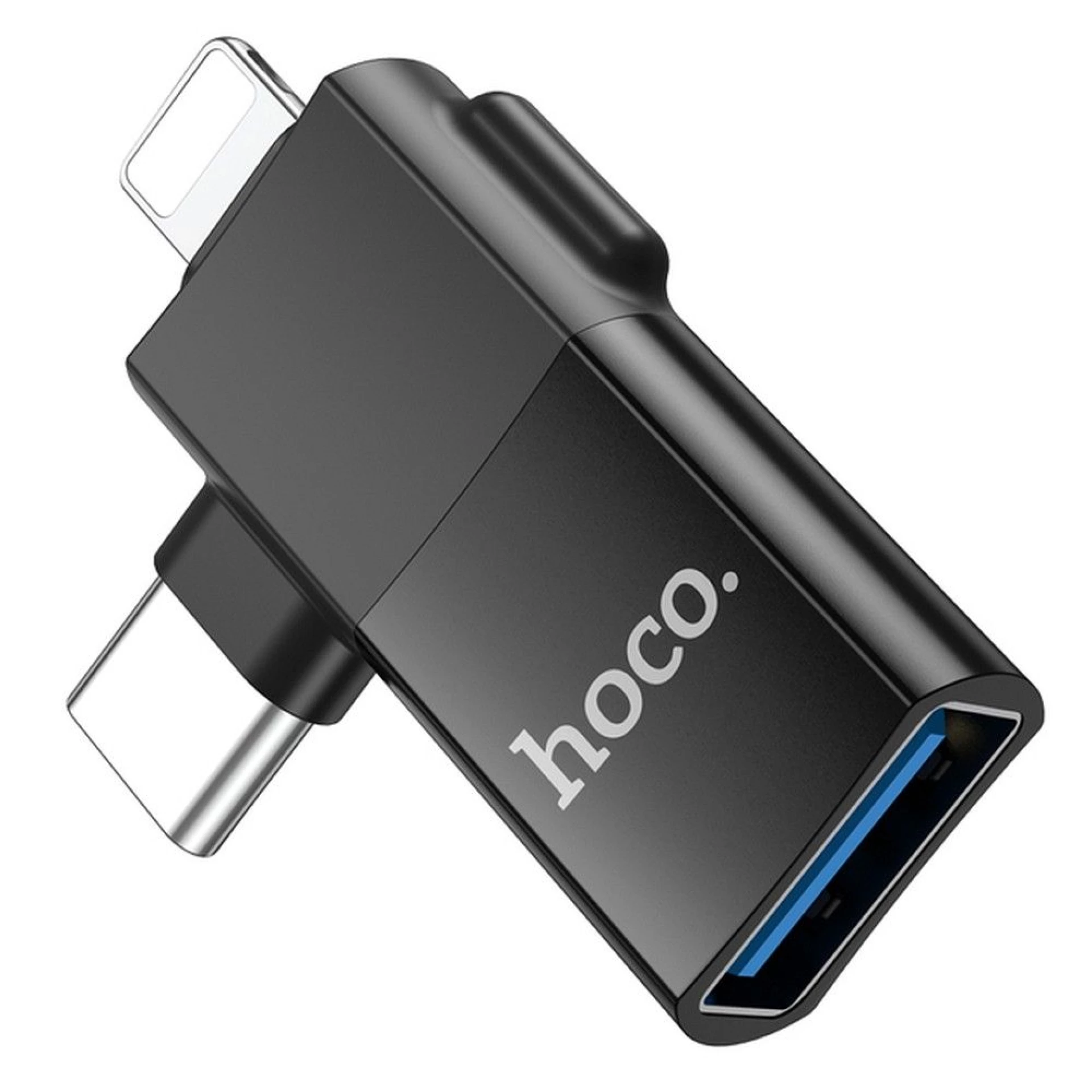 Adapter HOCO OTG Type C/Lightning to USB A 2in1