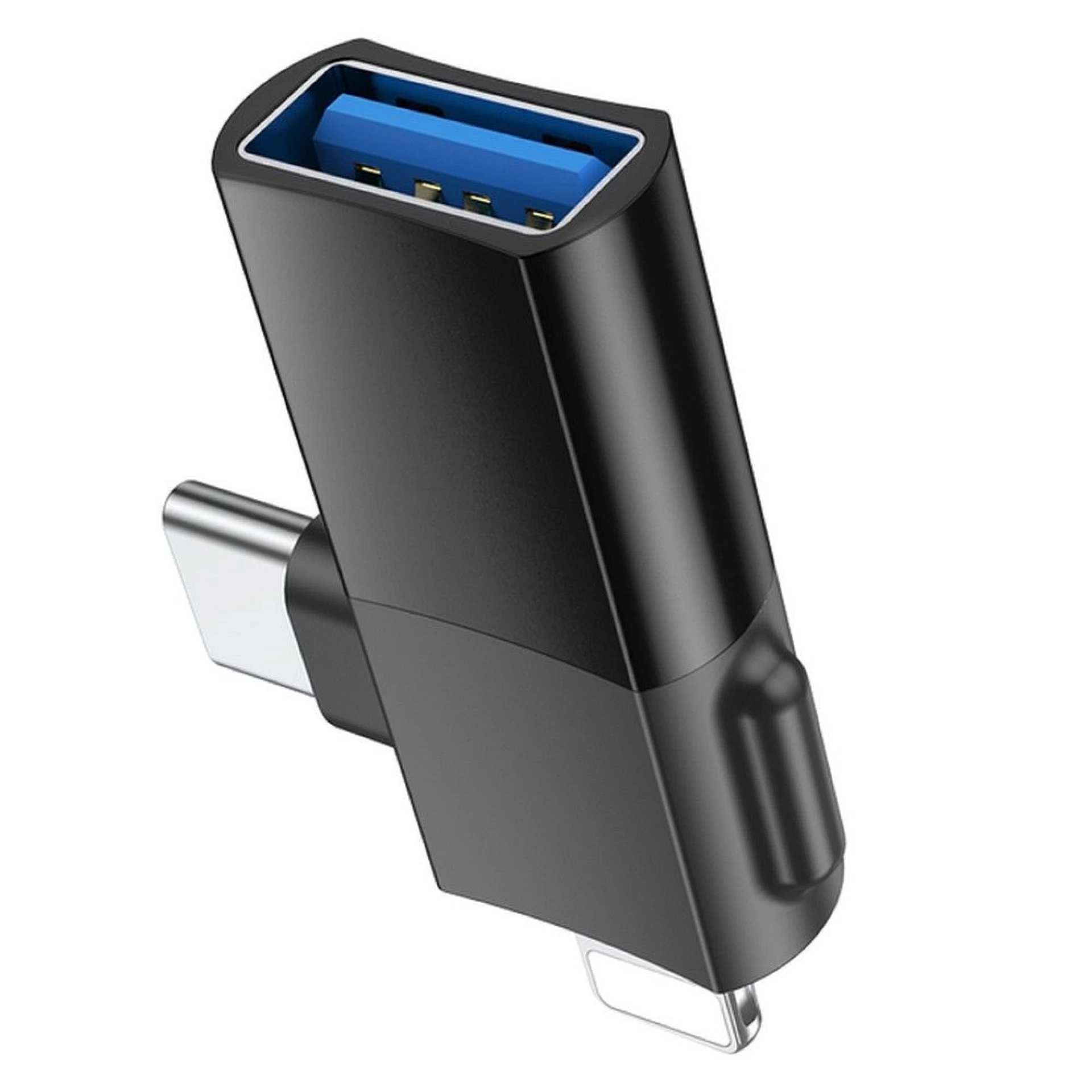 Adapter HOCO OTG Type C/Lightning to USB A 2in1