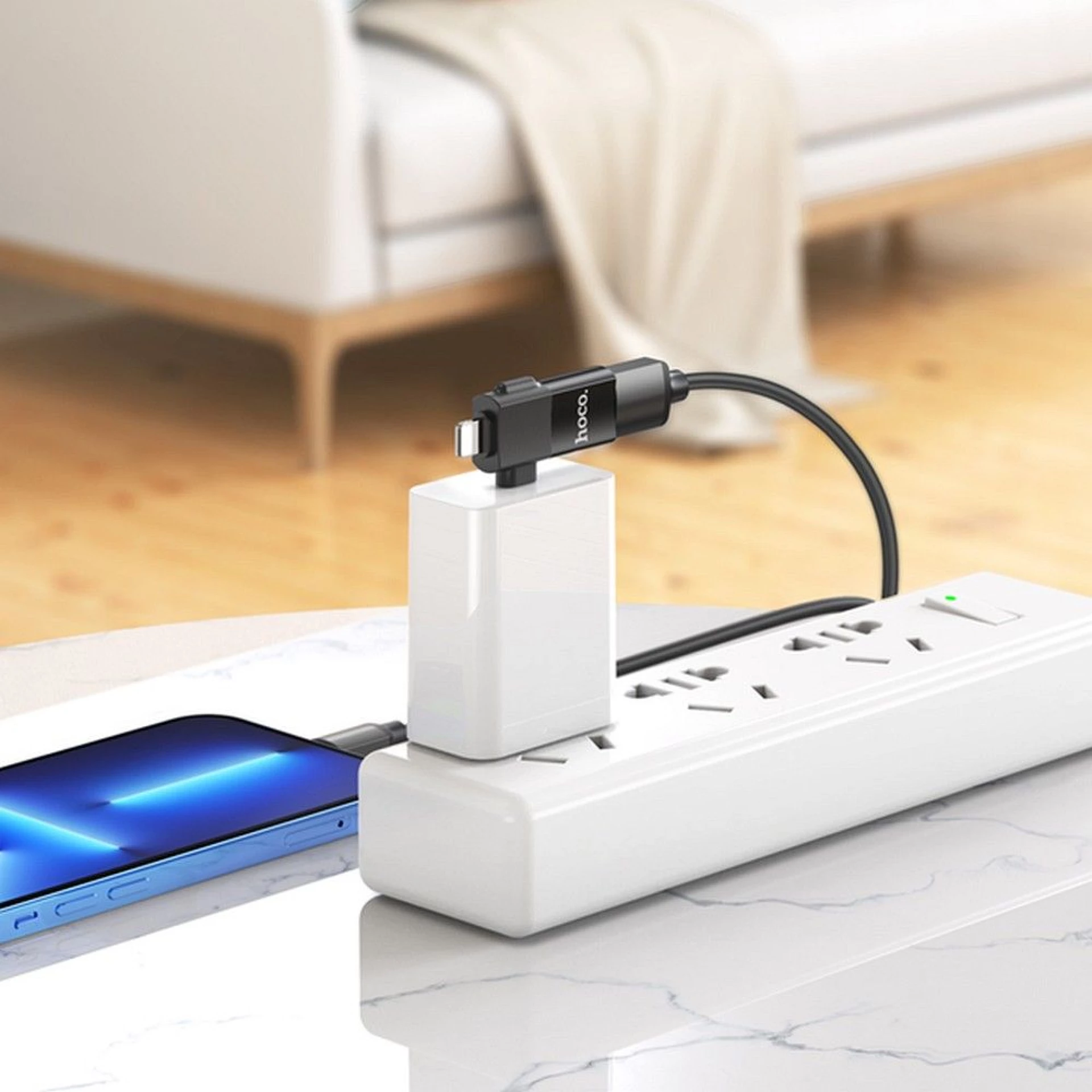 Adapter HOCO OTG Type C/Lightning to USB A 2in1