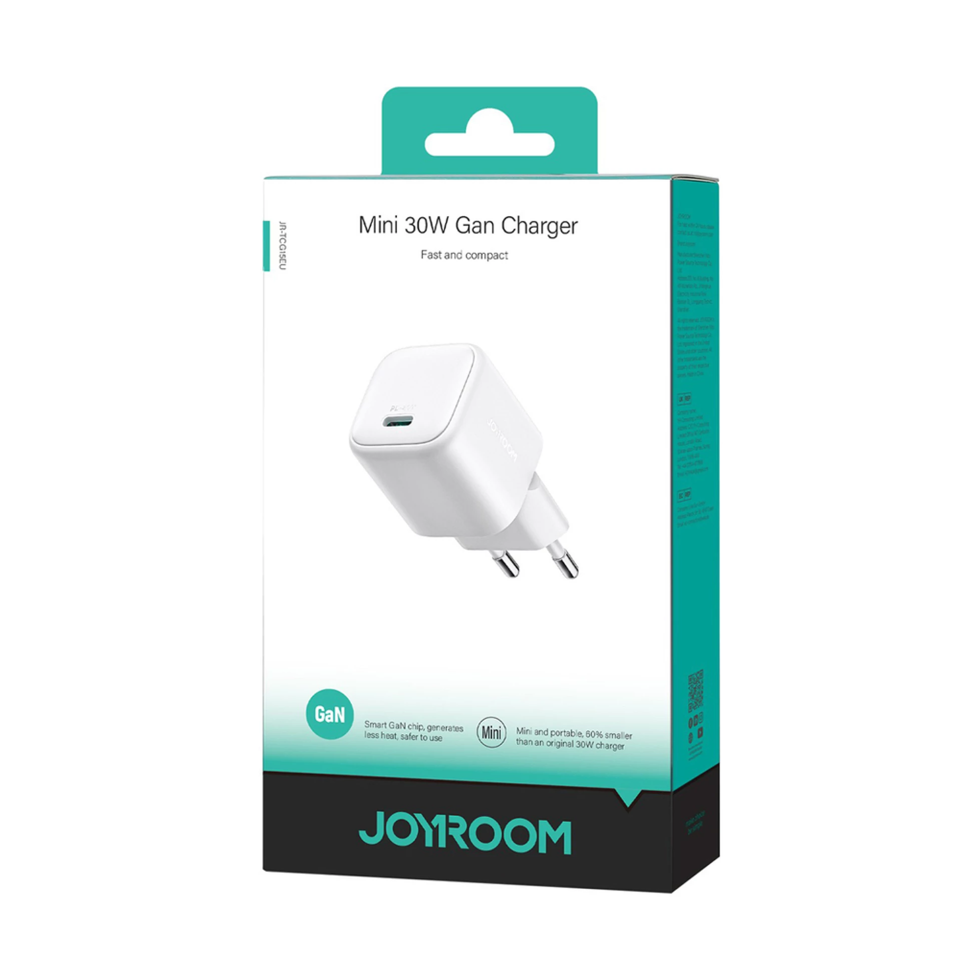 Adapter Joyroom JR-TCG15 Mini 30W GaN USB-C Charger bijeli