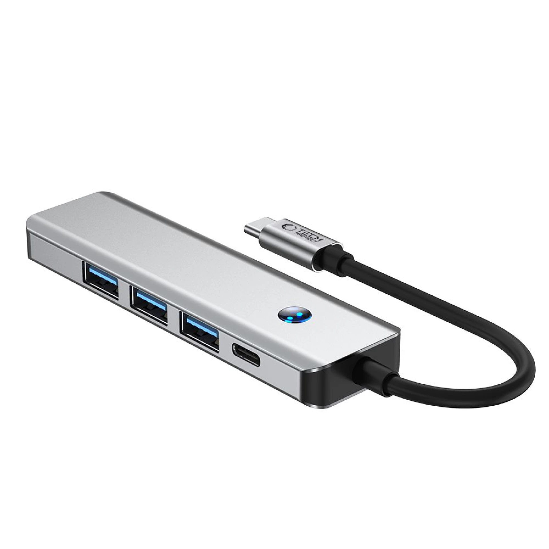 Adapter Tech-Protect HB01 HUB 5in1 Type C sivi