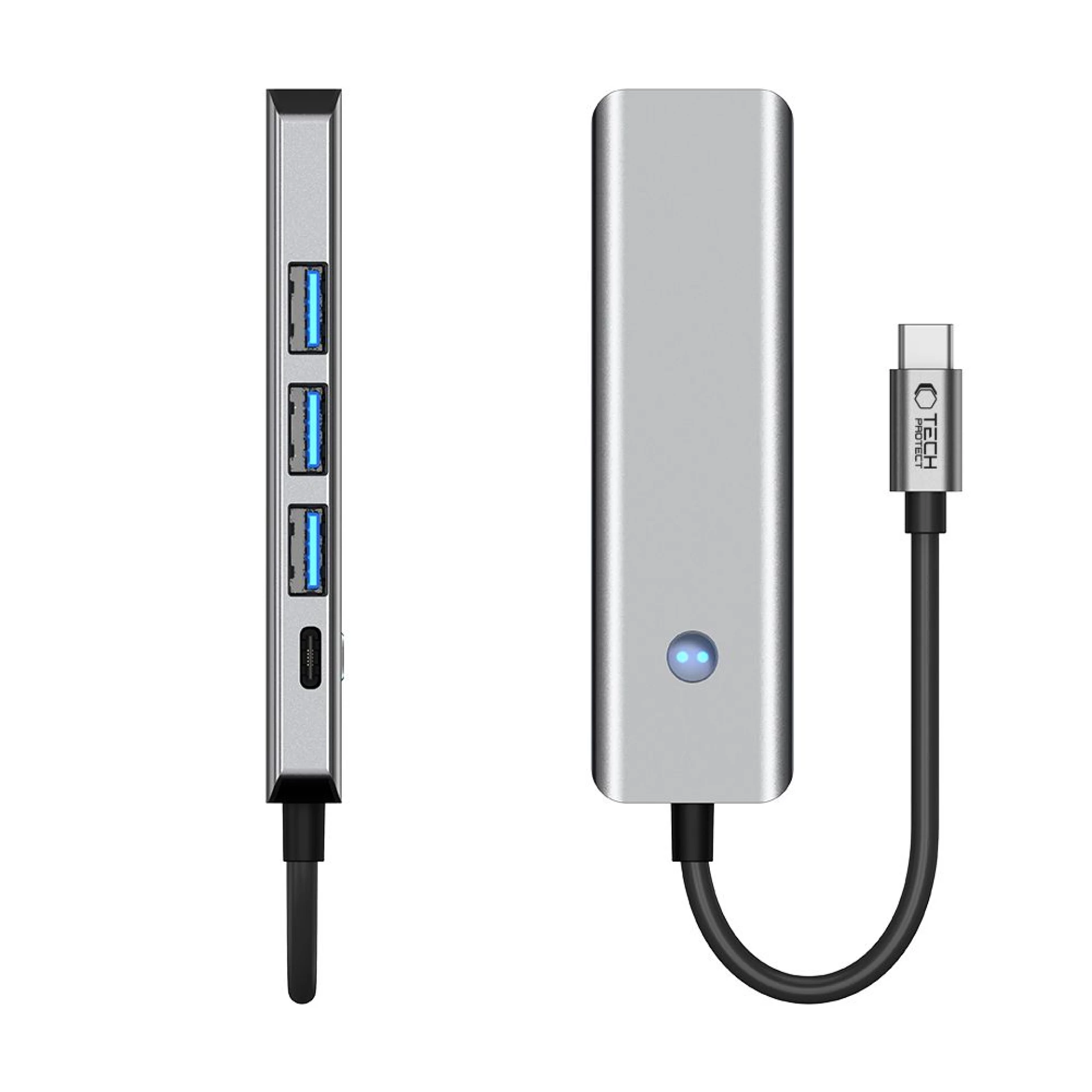 Adapter Tech-Protect HB01 HUB 5in1 Type C sivi