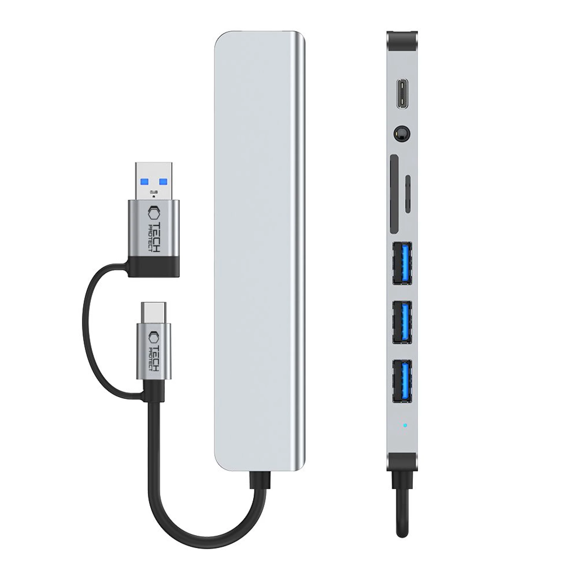 Adapter Tech-Protect HB06 HUB Adapter 8in1 TYPE-C + USB2.0