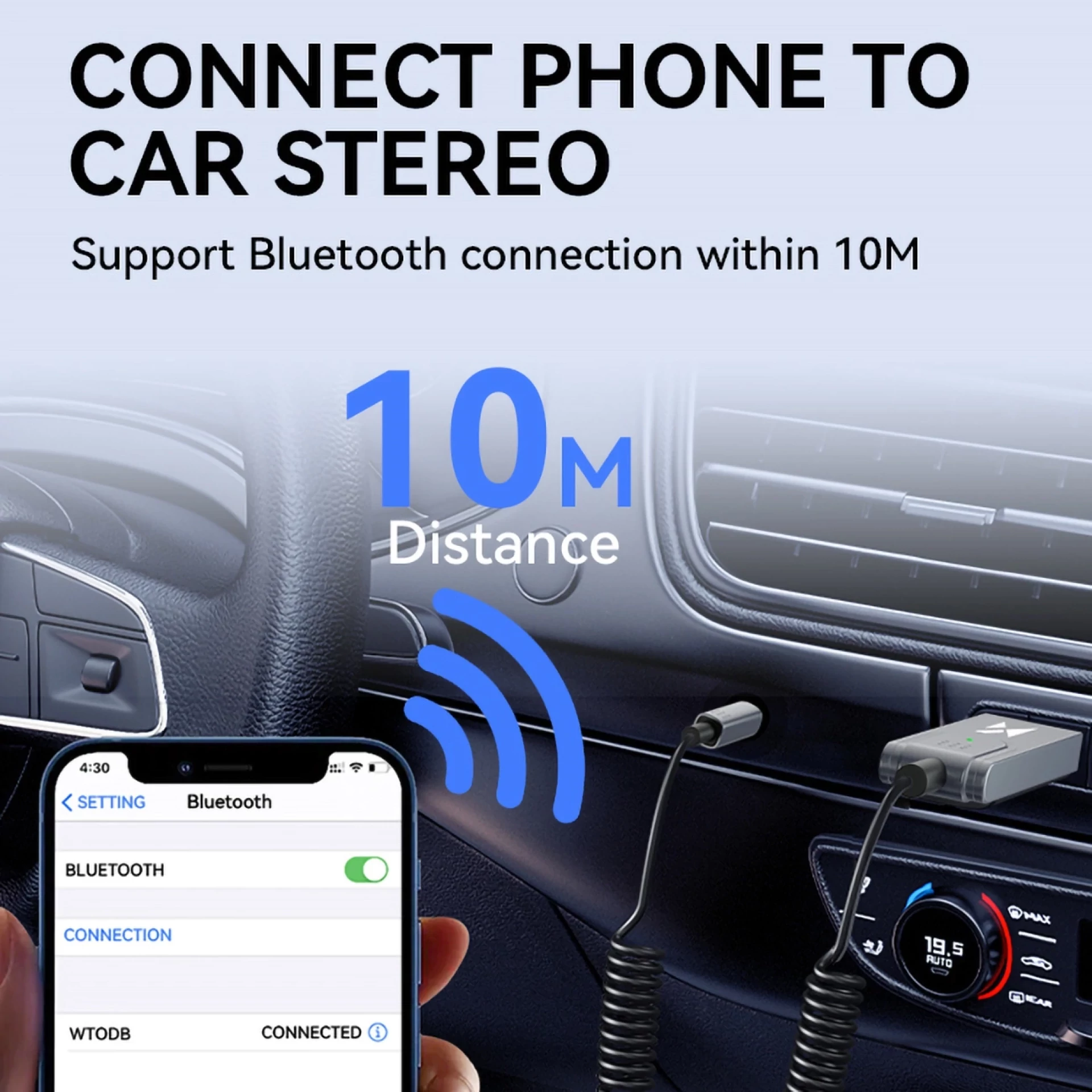 Adapter Wozinsky WTODB Bluetooth 5.3 audio adapter / AUX audio receiver