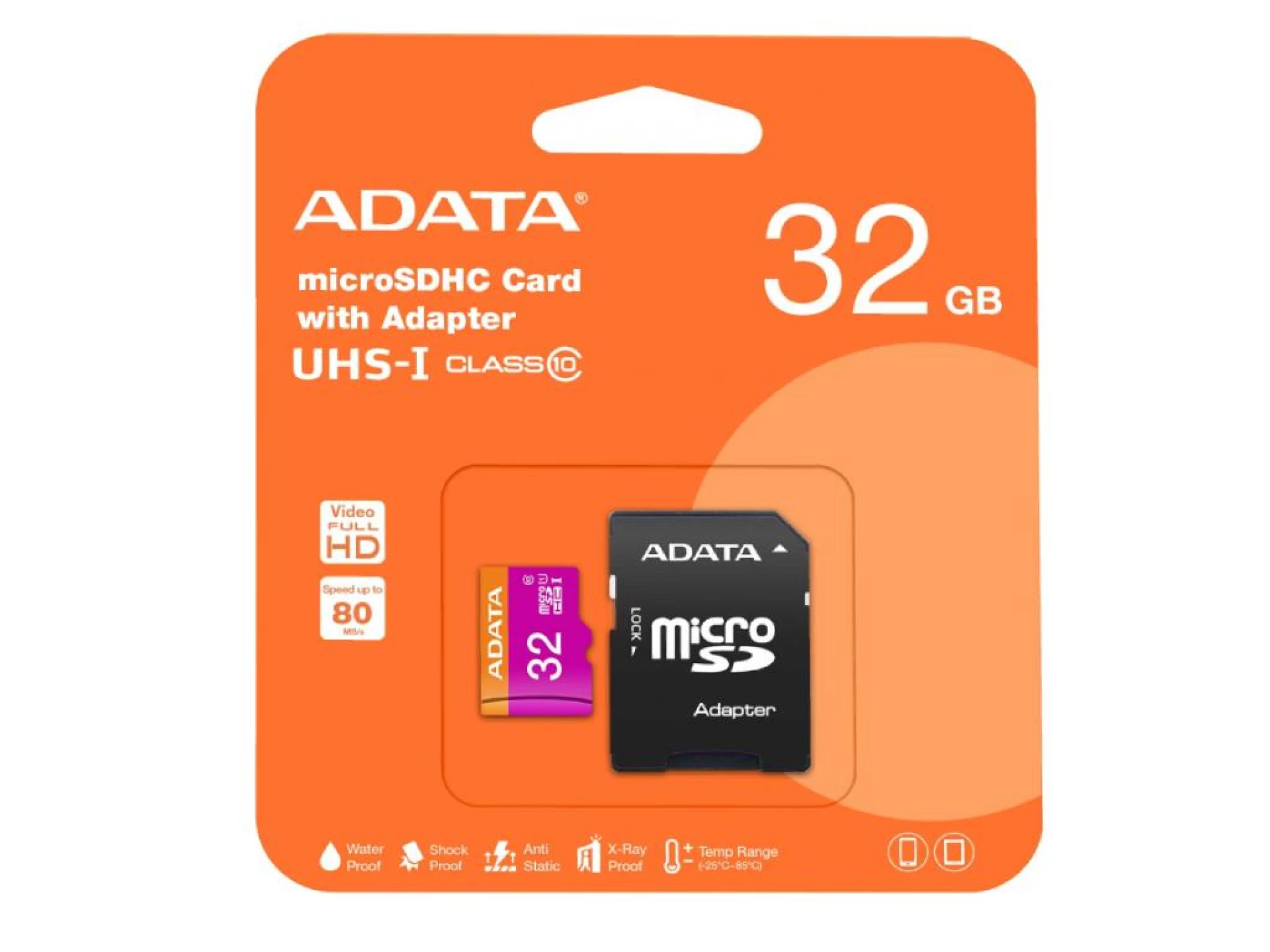 ADATA MicroSD 32GB Premier A1 Class 10, V10 100/25 Mbps microSDXC