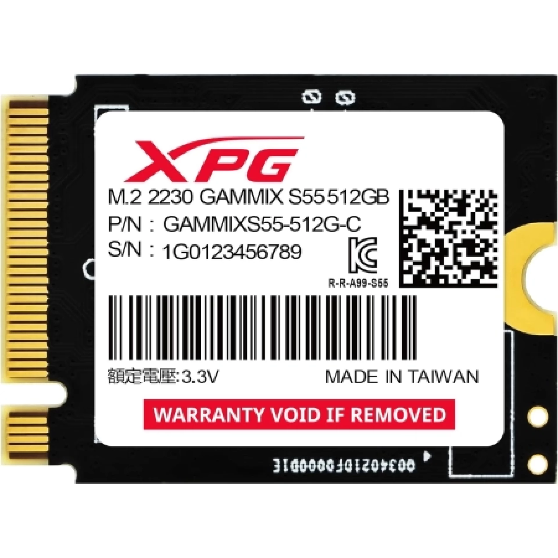 ADATA SSD 512GB Gammix S55 M.2 NVMe + adapter