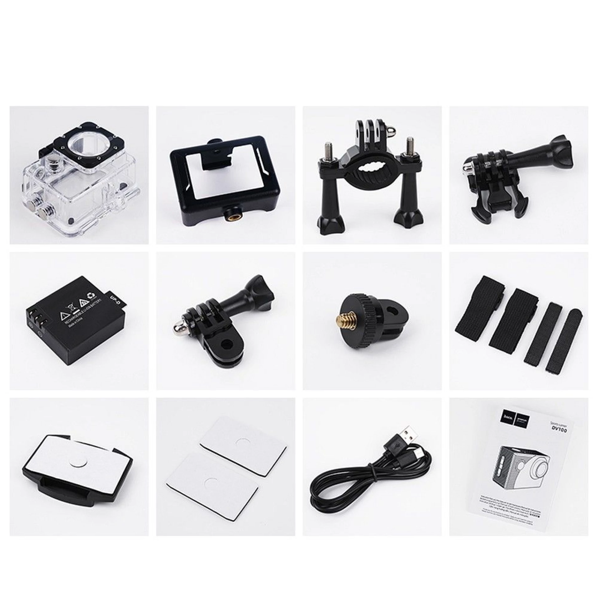 Akciona kamera HOCO sports camera display 2" 1080P/30fps DV100 crna