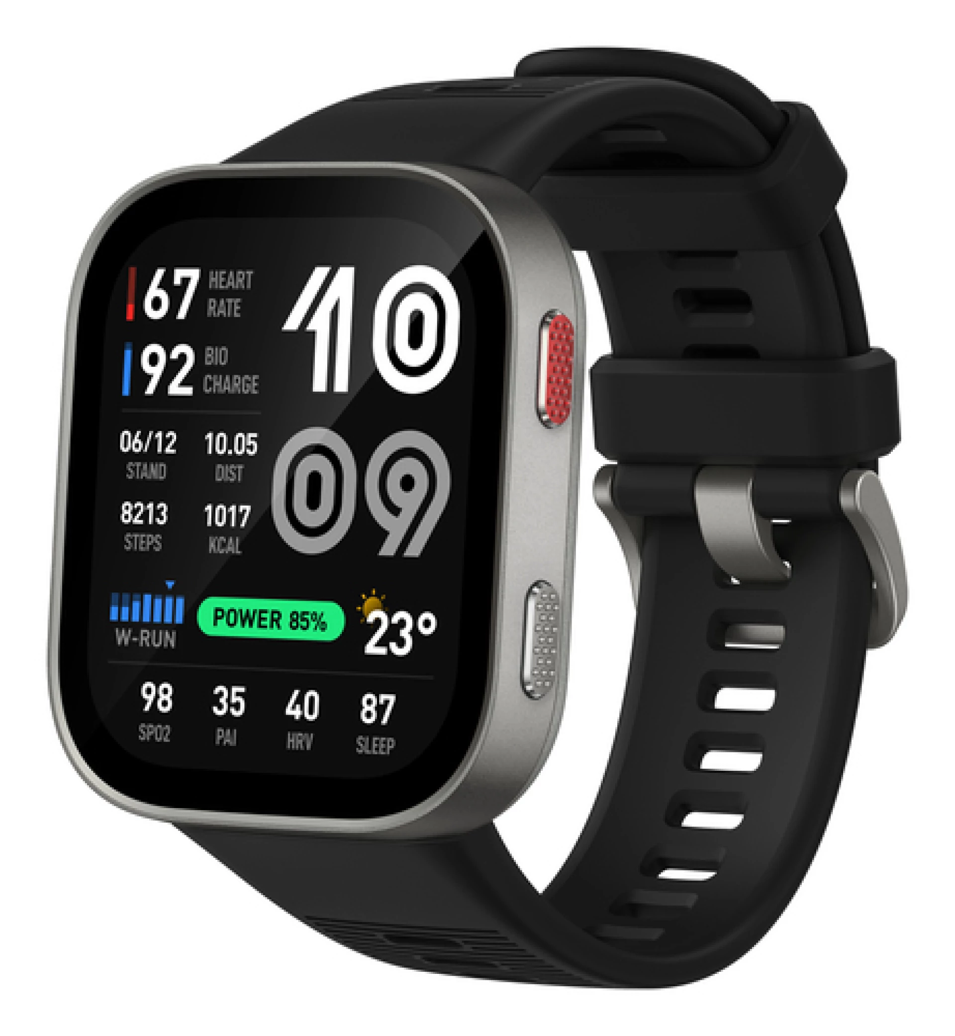 Amazfit BIP MAX Silver2.07 AMOLED, 20 days batterylife, 150 sports modes