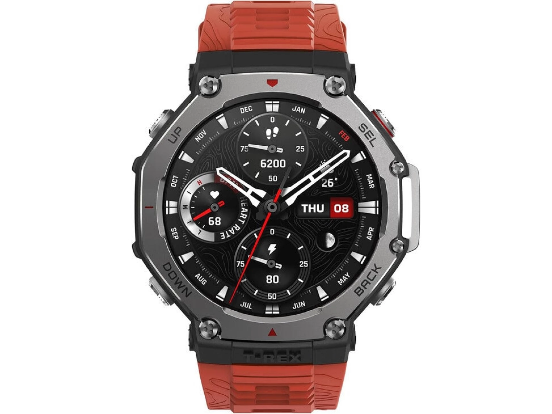 Amazfit T REX 3 Lava 1.5" AMOLED; 27 days battery life; GPS; 100 ATM vodootporan