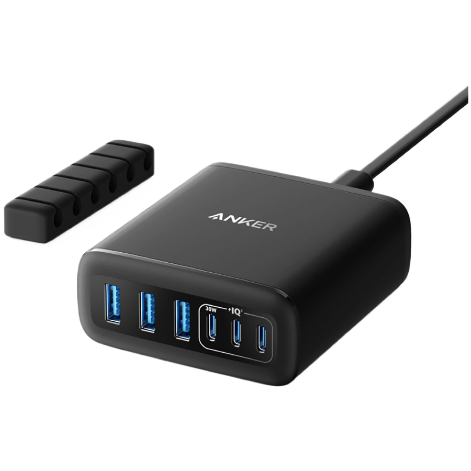 Anker Charger (112W, 6 Ports, GaN) Black