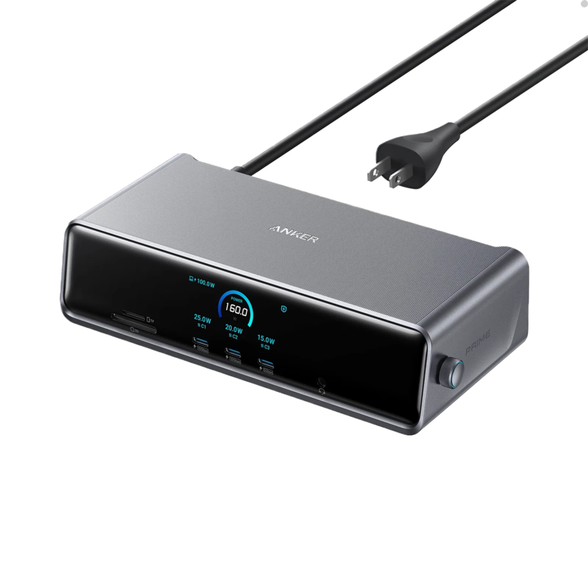 Anker Prime Docking Station (14-in-1, Triple Display, DisplayLink) Gray