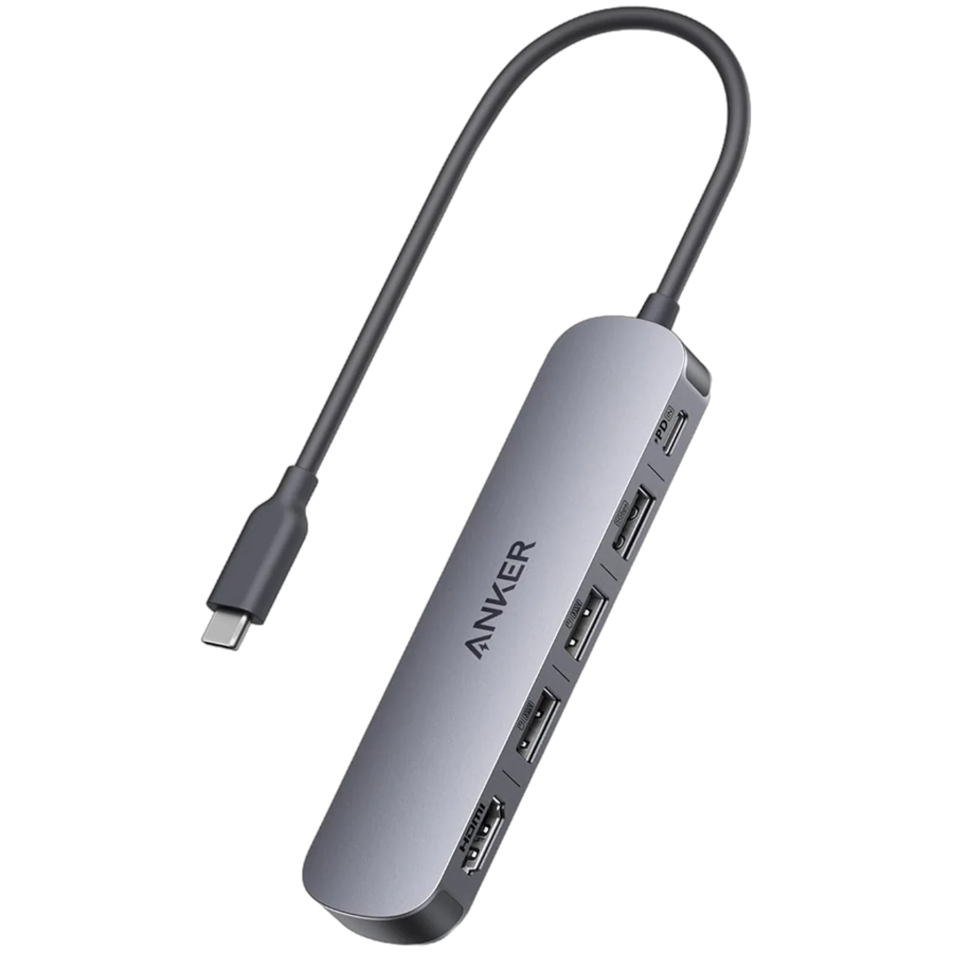 Anker USB-C Hub (5-in-1, 4K HDMI) Gray