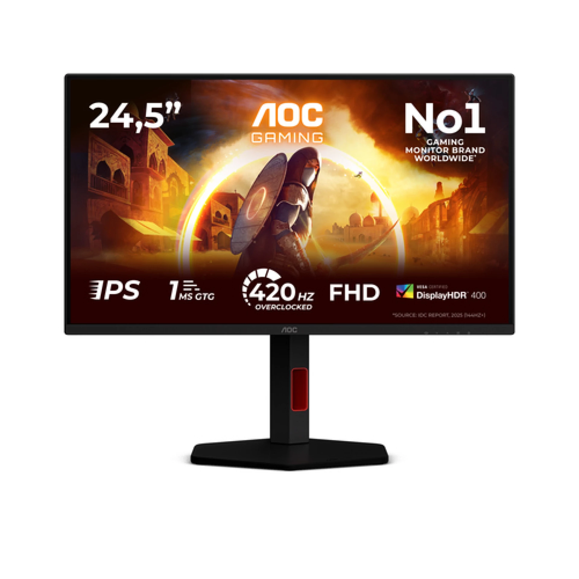 AOC monitor LED Display: 24.5 in, IPS, W-LED, 1920 x 1080 pixels,