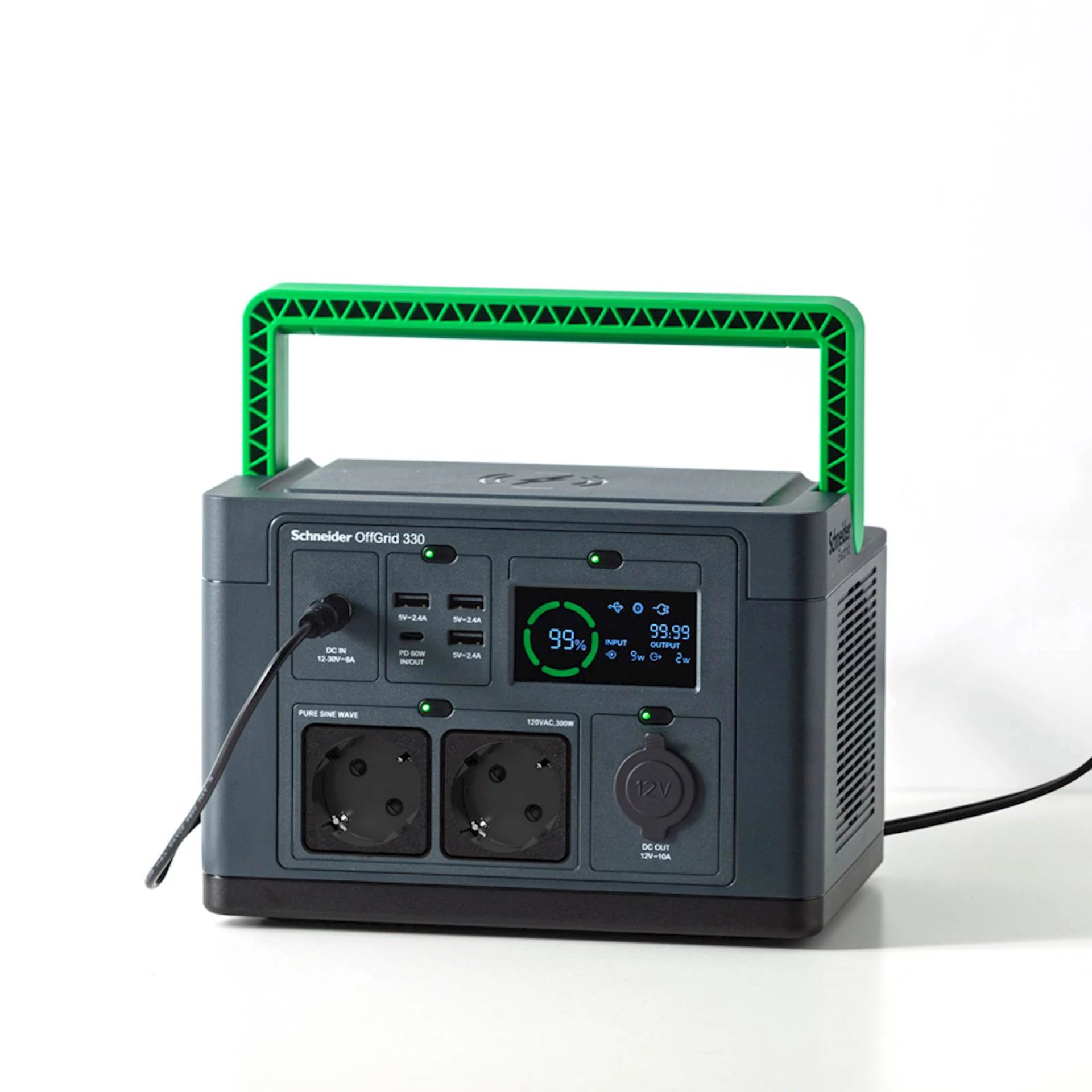 APC Portable Power Station 330, 230V, 332Wh Lithium-ion, LCD, 2 CEE 7/3 Schuko outlets, Sin