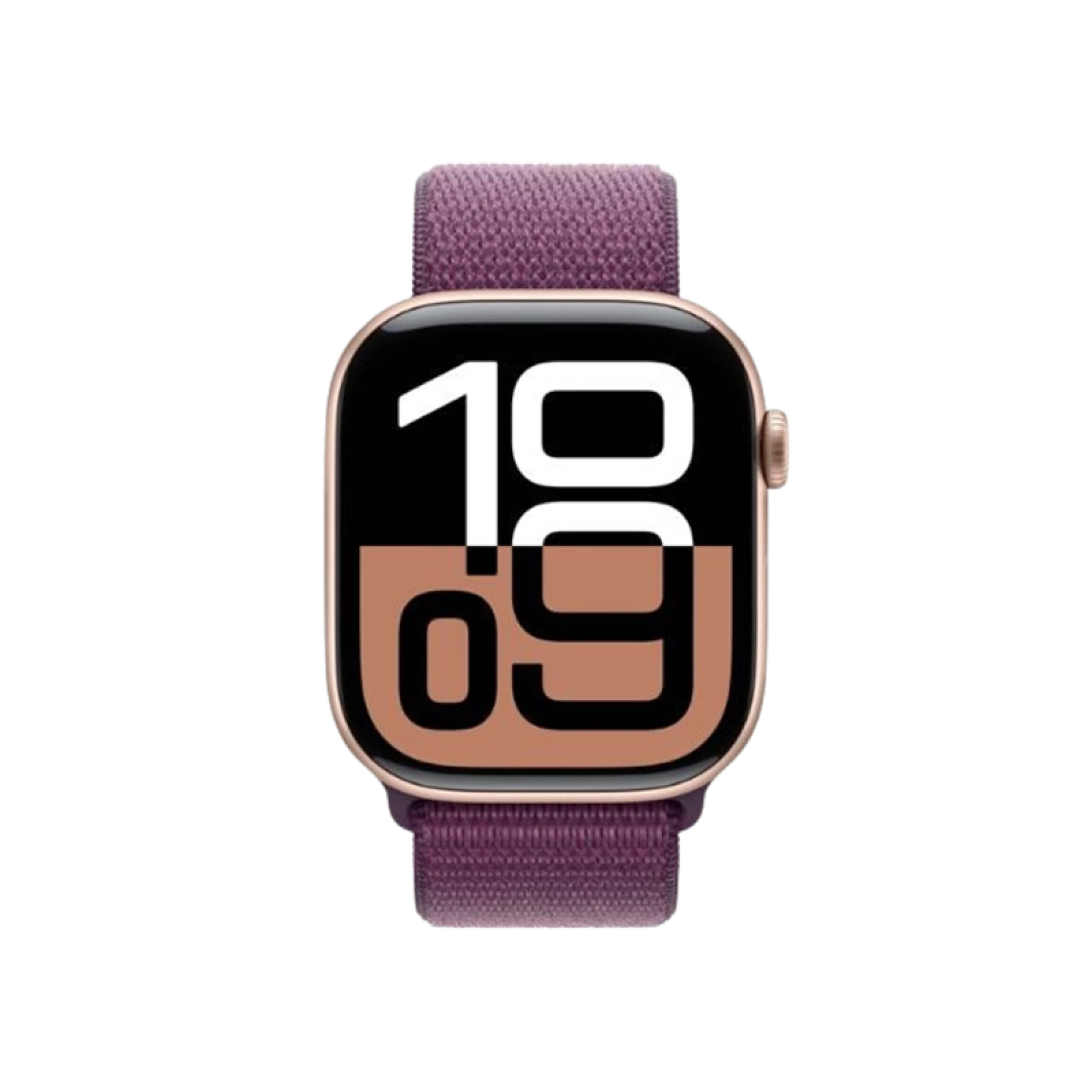 Apple Watch Series 10 GPS 46mm Rose Gold Aluminium Case+Plum SportLoop MWWV3