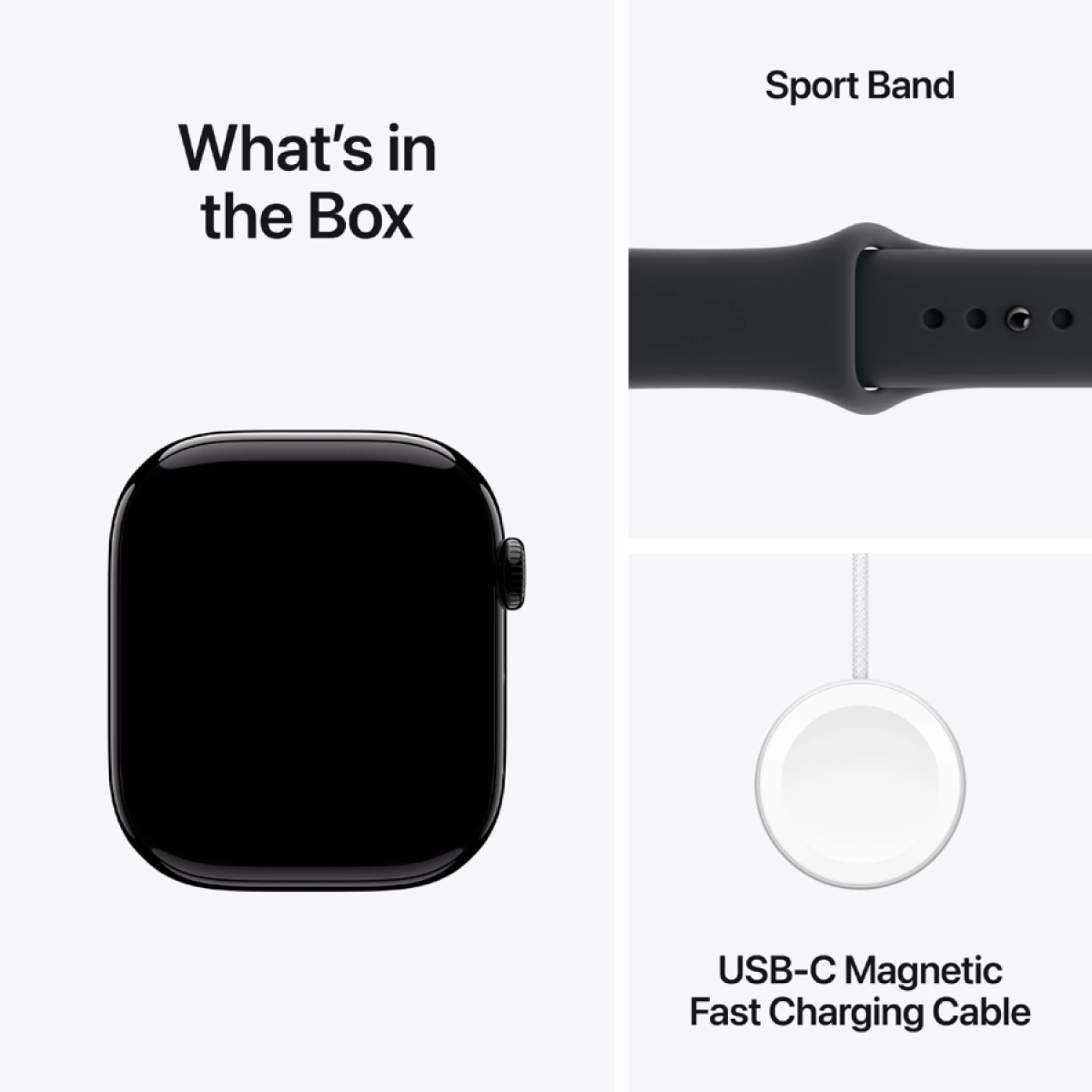 Apple Watch Series 11 GPS 46mm Jet Black Aluminium Case with Black Sport Band - M/L,Model A3333
