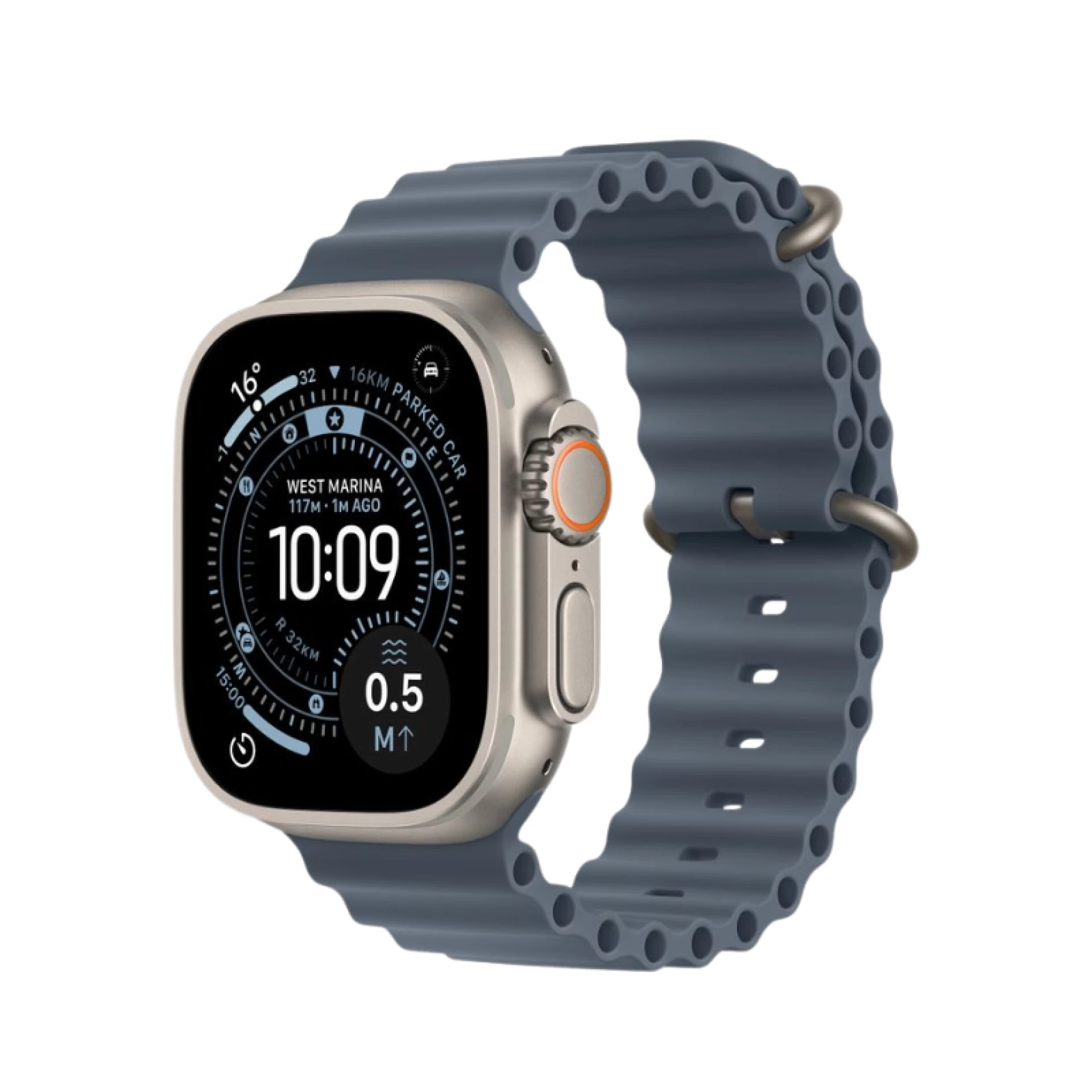 Apple Watch Ultra 3 49mm Natural Titanium Case+Anchor Ocean Band MEWH4