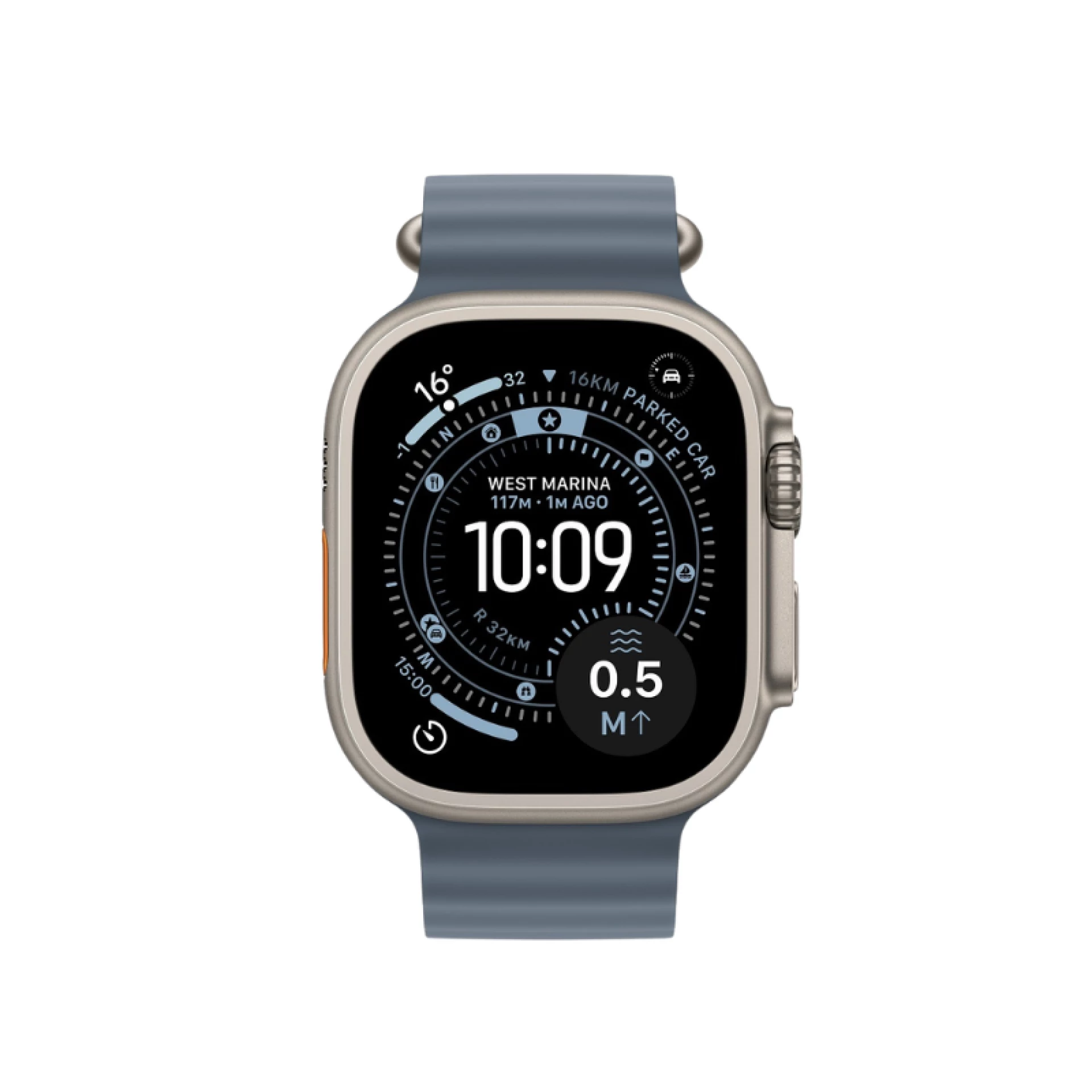 Apple Watch Ultra 3 49mm Natural Titanium Case+Anchor Ocean Band MEWH4