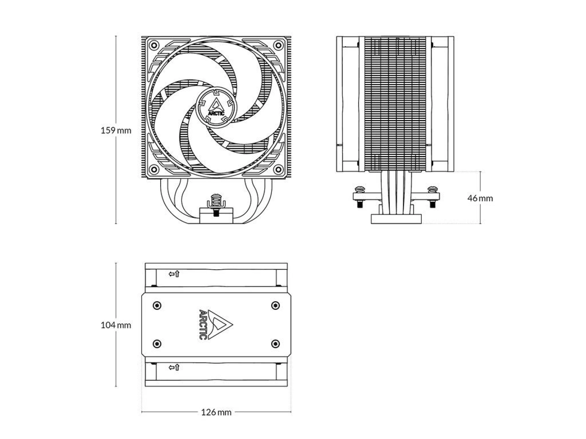 Arctic Freezer 36 A-RGB BlackCPU cooler, 1700, AM4, AM5