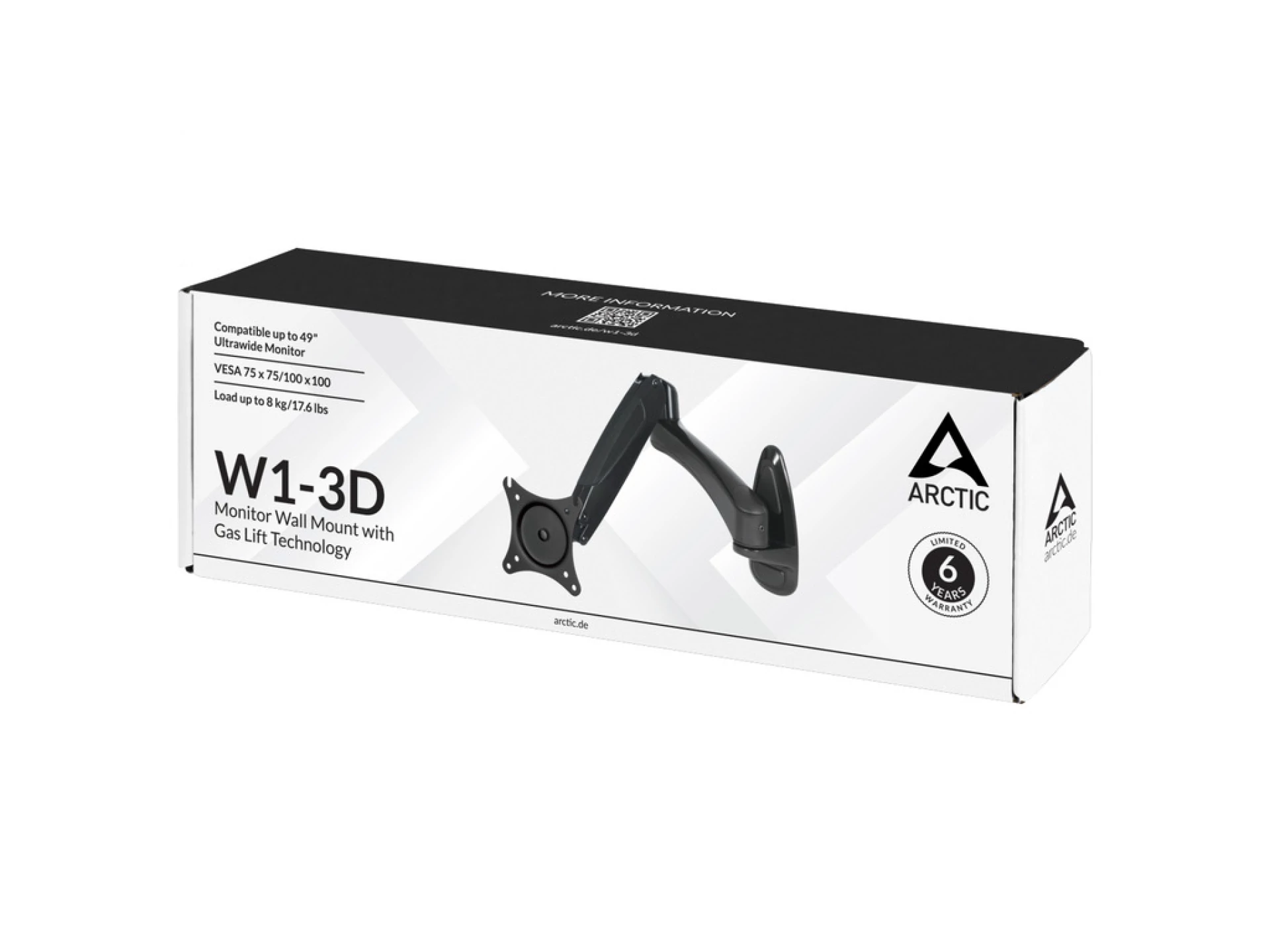 Arctic W1-3D gas springmonitor wall mount