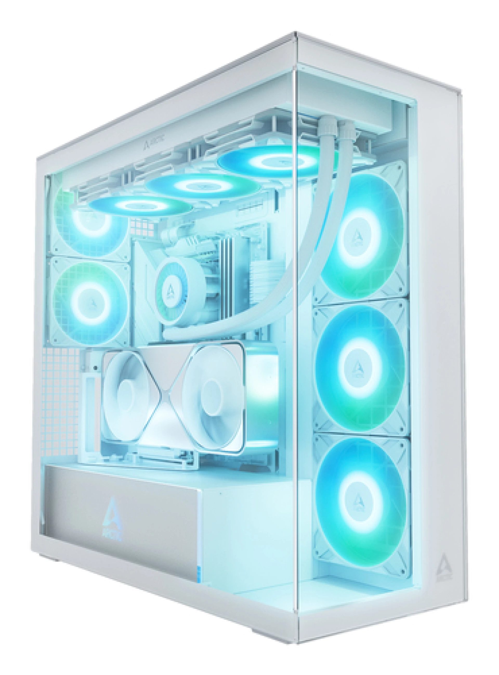 Arctic Xtender VG White Case5xARG fan,E-ATX,Tempered GlassGPU: 482mm, CPU Cooler: 171mm