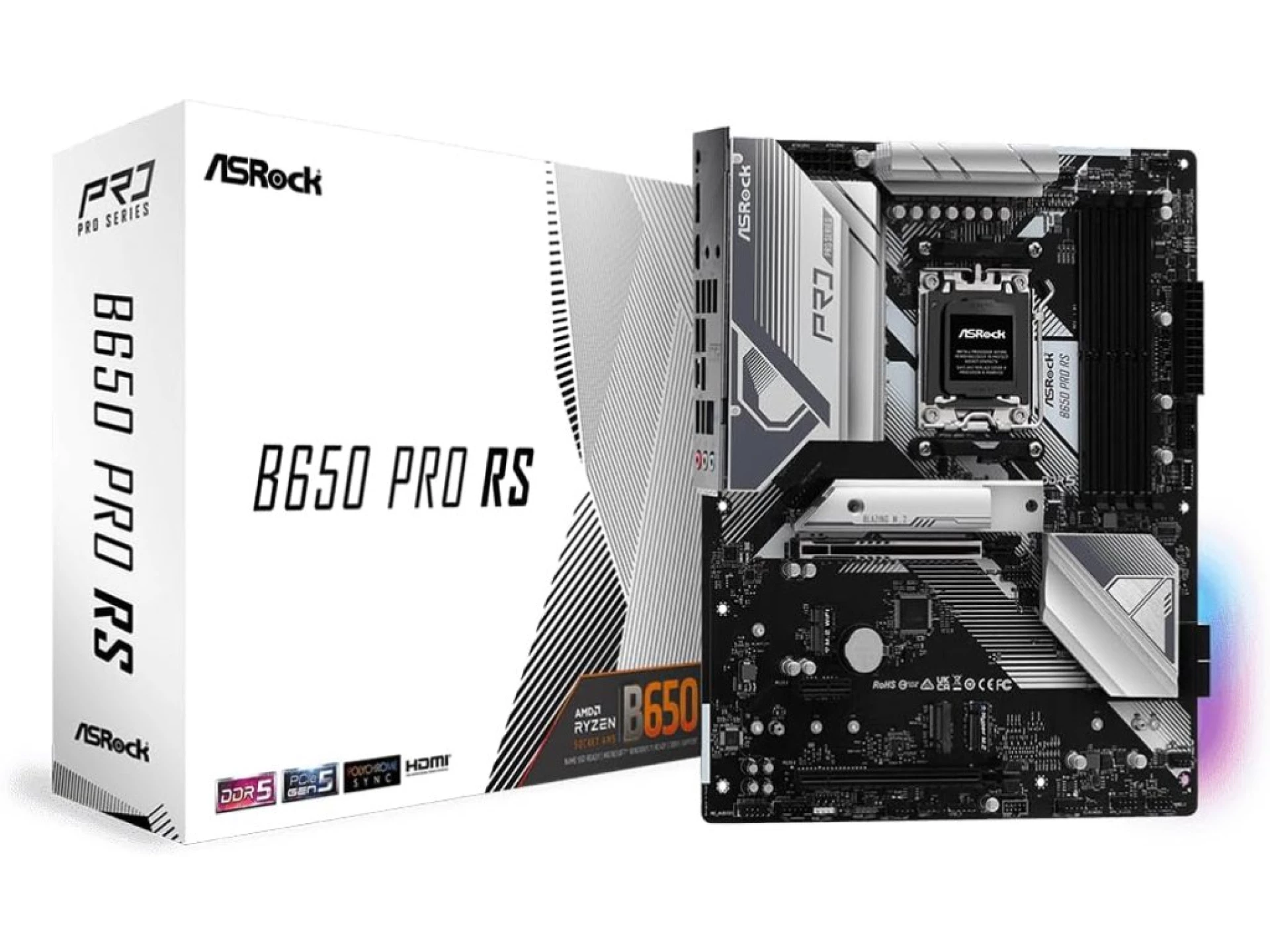 ASROCK MB B650M Pro RSAMD B650, AM5, 4xDDR5, 3xM.24xSATA, RAID, HDMI, DP, MicroATX