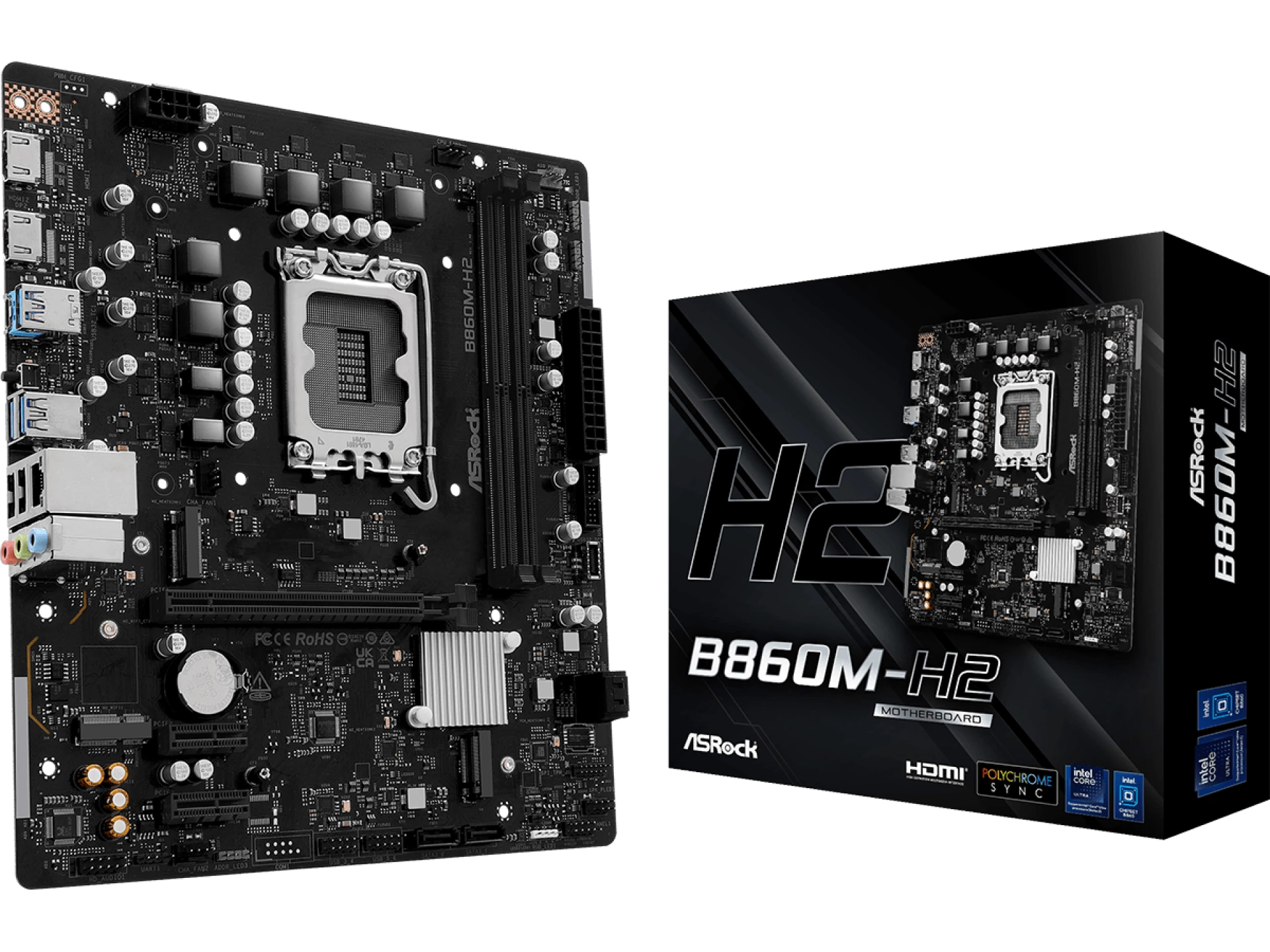 ASROCK MB B860M-H22xDDR5, 2xM.2, 4xSATA, 13xUSB2xHDMI, RAID, Micro ATX