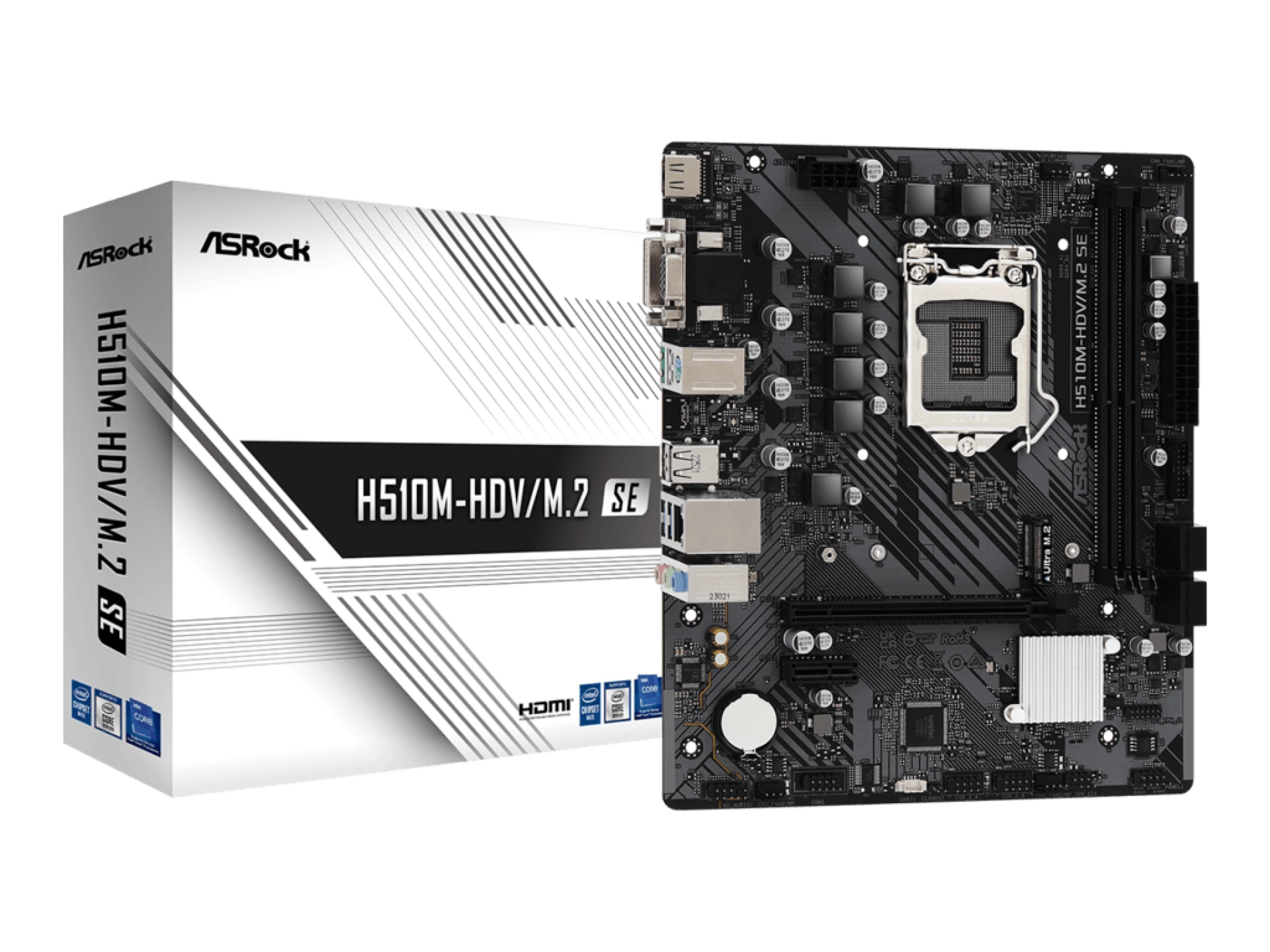 ASROCK MB H510M-HDV/M.2 SEIntel H470;LGA1200;2xDDR4M.2;VGA,DVI,HDMI;micro ATX
