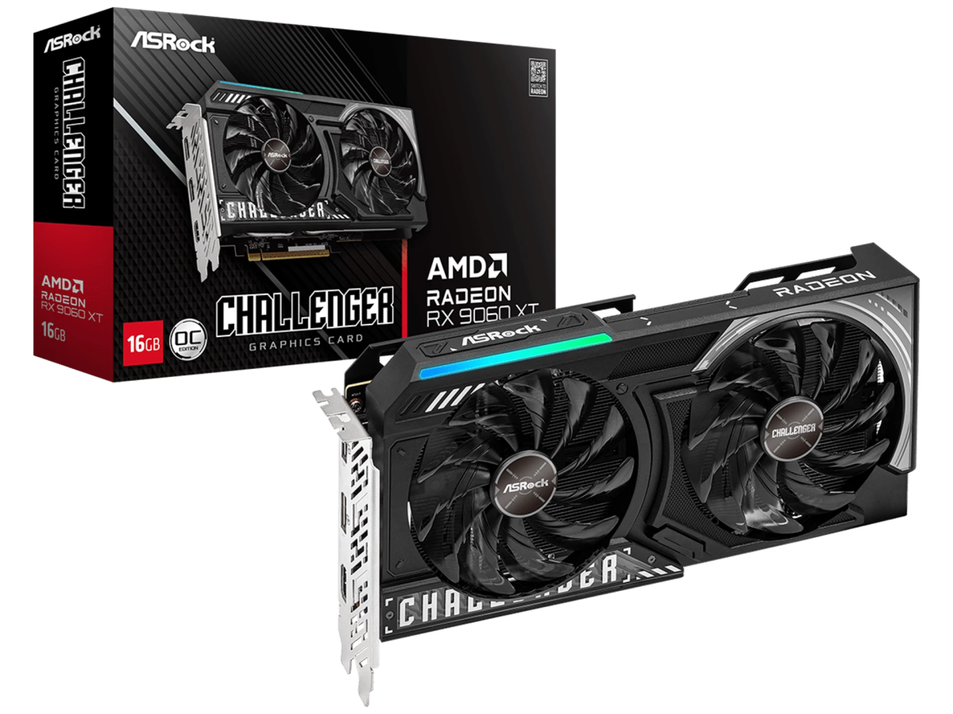 ASROCK VGA RX 9060 XT 16GBChallenger, GDDR6, 128bit2xDP, HDMI