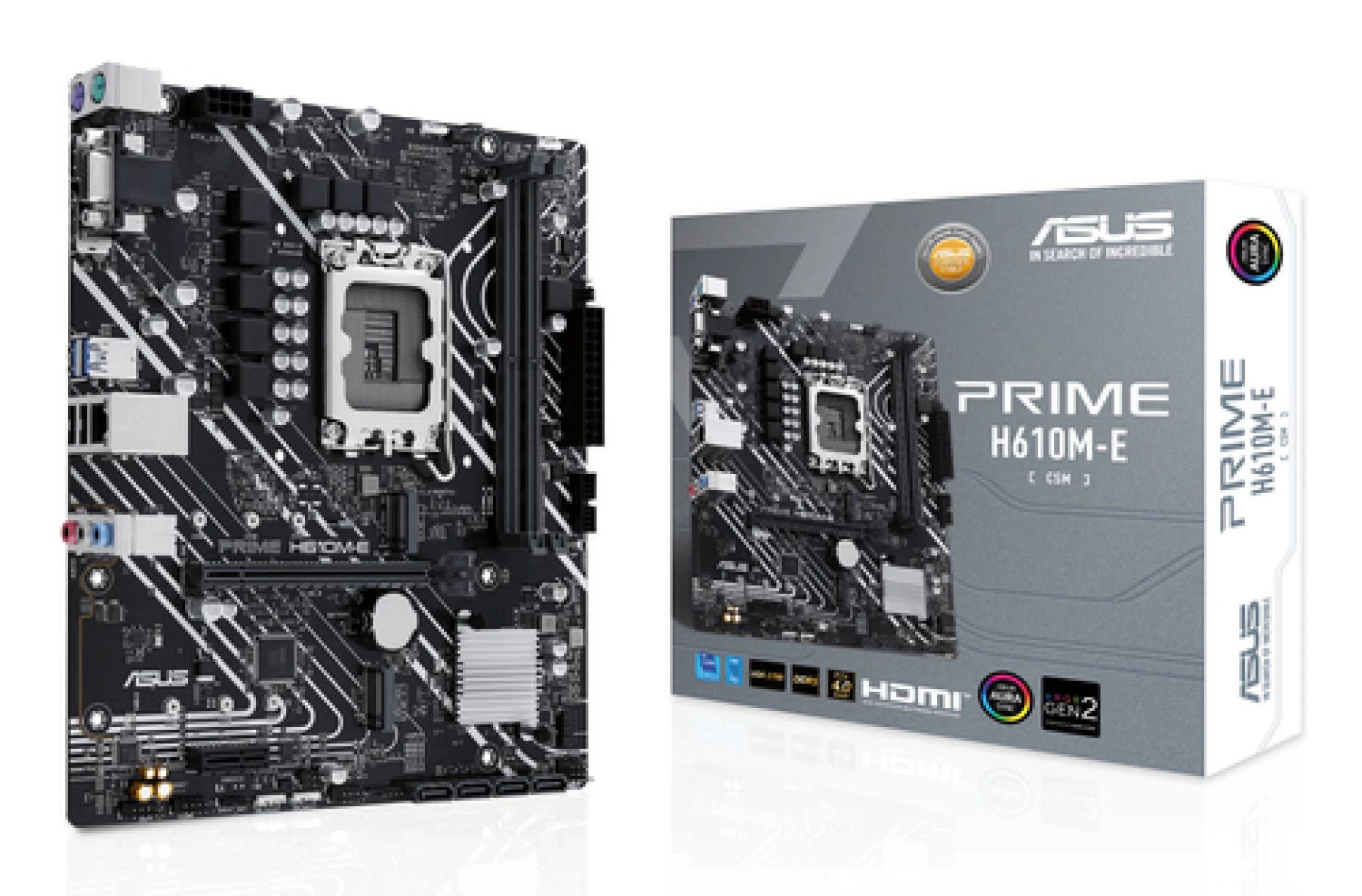 ASUS MB PRIME H610-E-CSMLGA1700, 2x DDR5, 2x M.2,4xUSB1x DP, 1x VGA, 1x HDMI, mATX