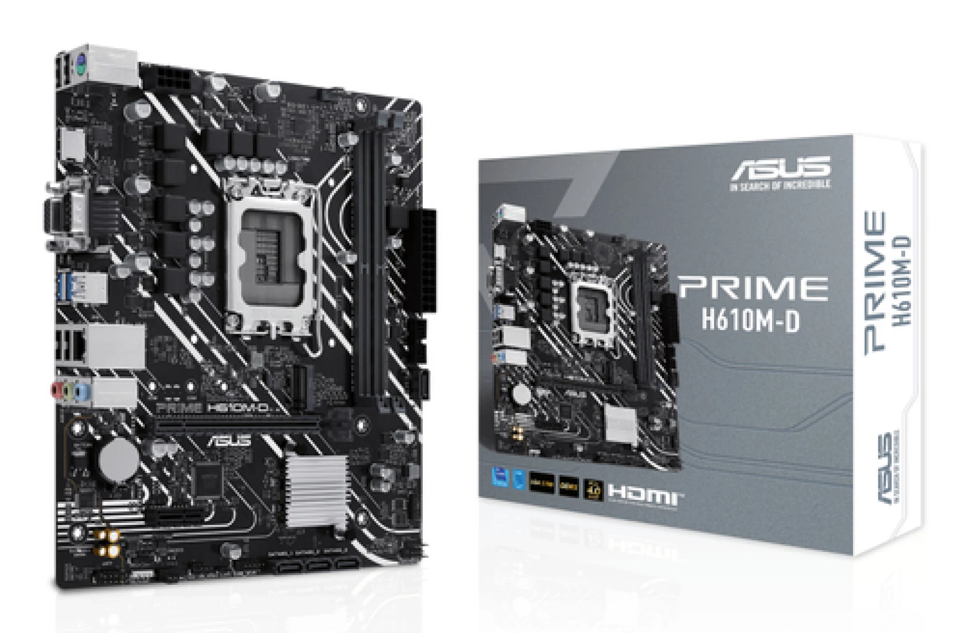 ASUS MB PRIME H610M-DLGA1700, 2x DDR5, 1x M.2,6xUSB1x VGA, 1x HDMI, mATX