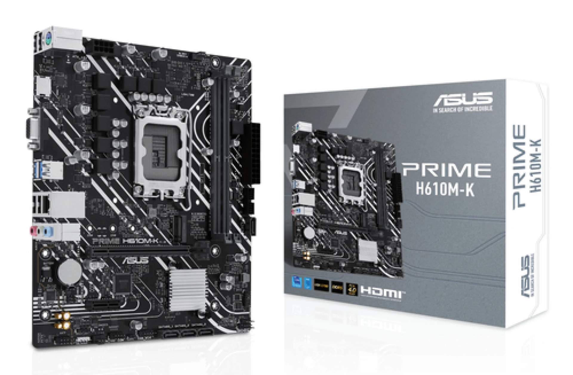 ASUS MB PRIME H610M-KLGA 1700, 2x DDR5,1x M.2,6xUSB1x VGA, 1x HDMI, mATX