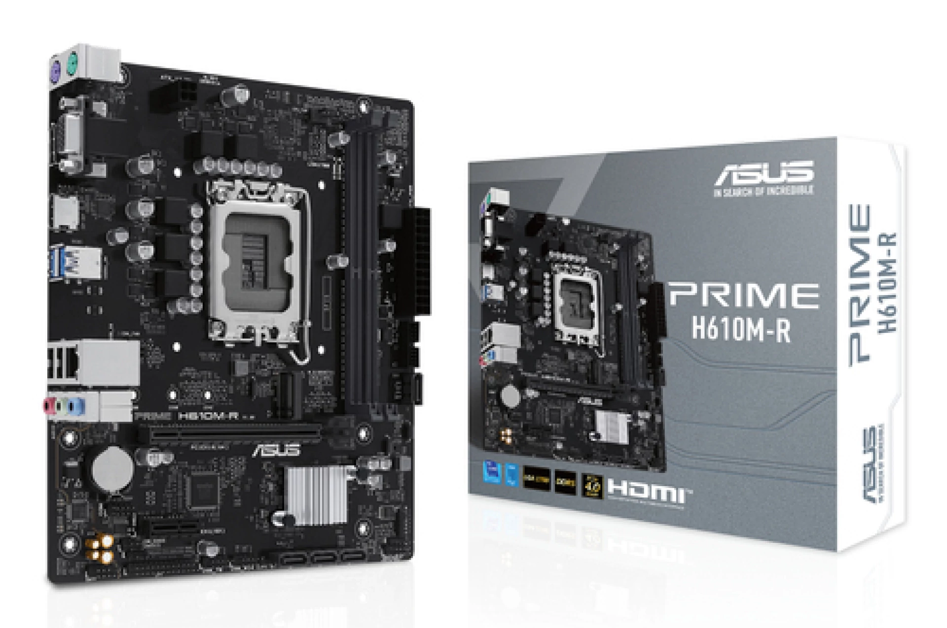 ASUS PRIME H610M-R-SILGA 1700, 2x DDR5,1x M.2,6xUSB 1x DP, 1x VGA, 1x HDMI, mATX