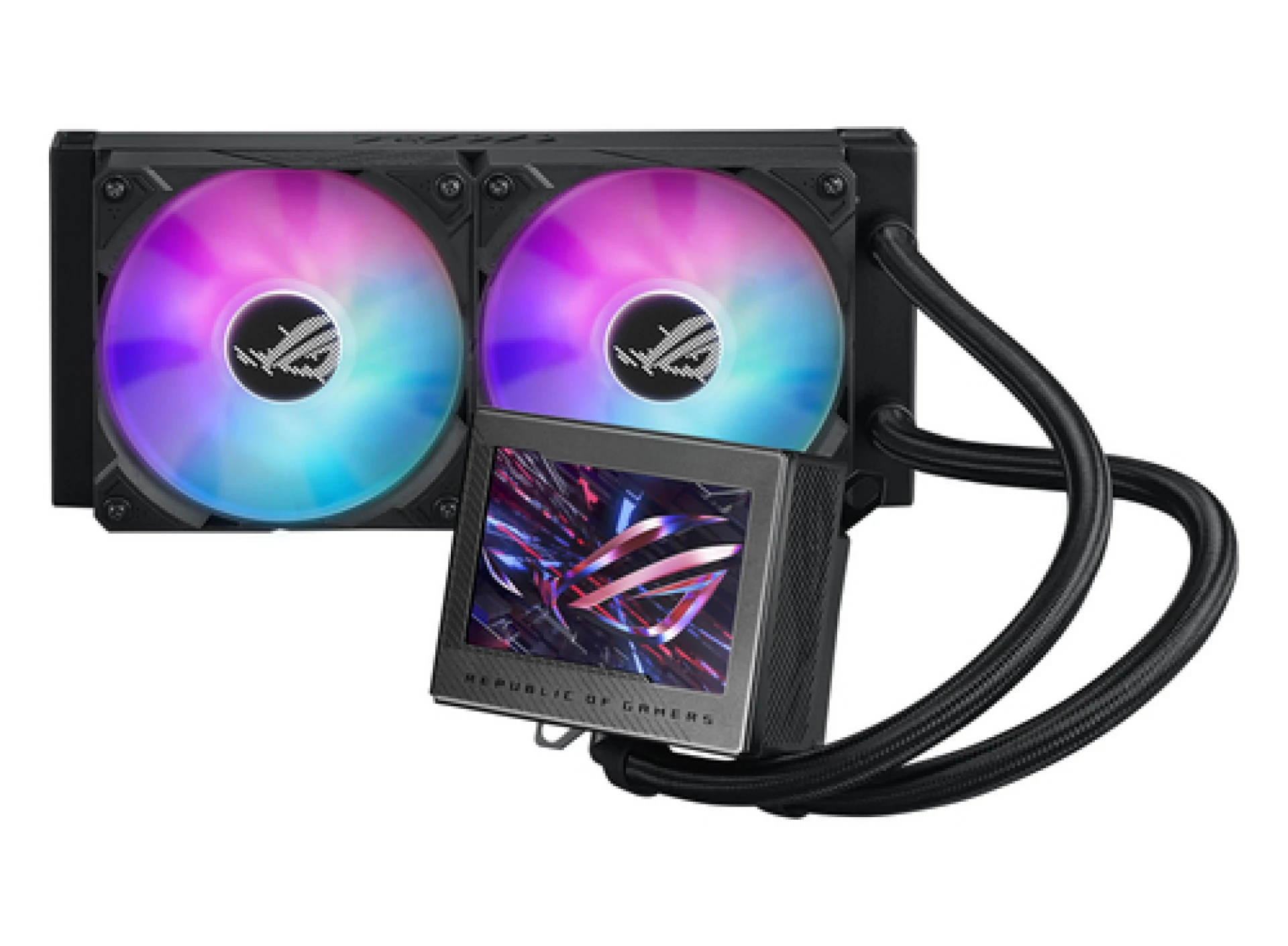ASUS ROG RYUJIN III 240 ARGB 240mm liquid cooler, 3.5" Full Color LCD