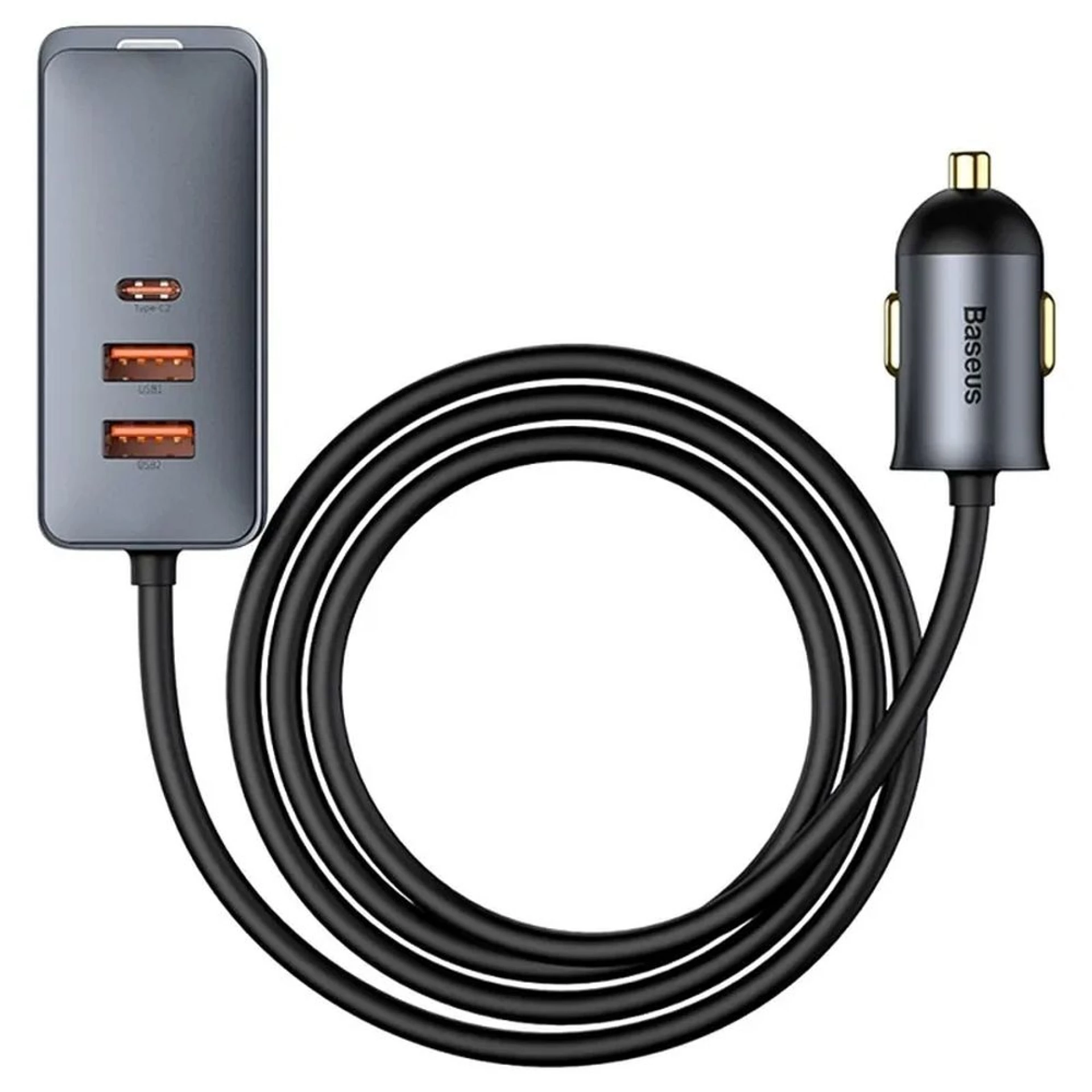 Auto punjač BASEUS, 2 x USB A + 2 x Type C s kablom PD3.0 QC4.0 3A 120W