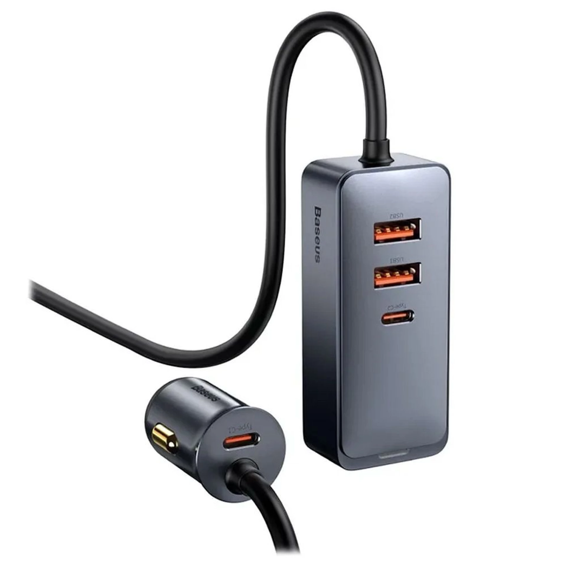 Auto punjač BASEUS, 2 x USB A + 2 x Type C s kablom PD3.0 QC4.0 3A 120W