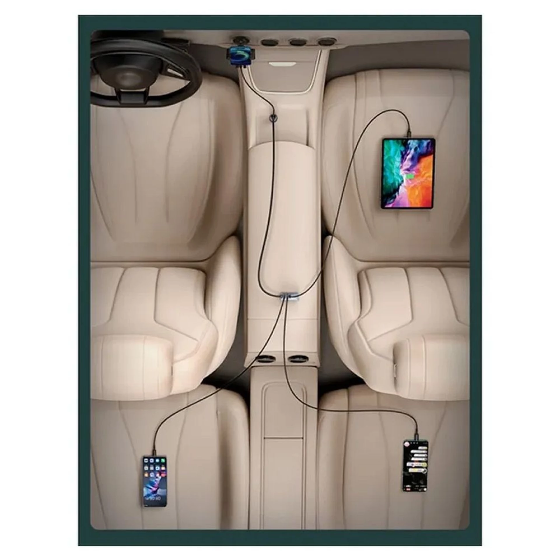 Auto punjač BASEUS, 2 x USB A + 2 x Type C s kablom PD3.0 QC4.0 3A 120W