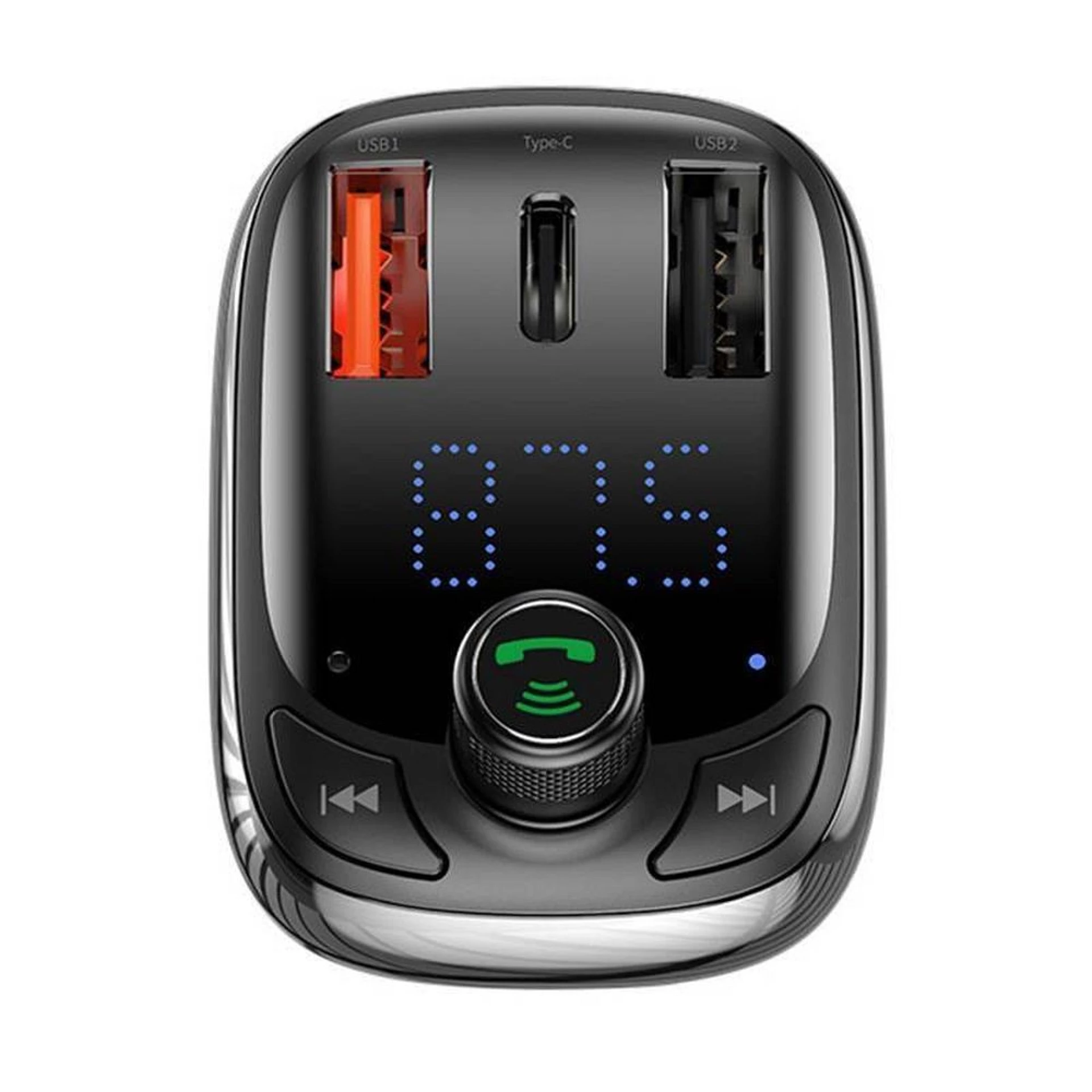 Auto punjač BASEUS 2 x USB A + Type C + transmitter FM BT PD QC4.0 5A 36W S-13 C