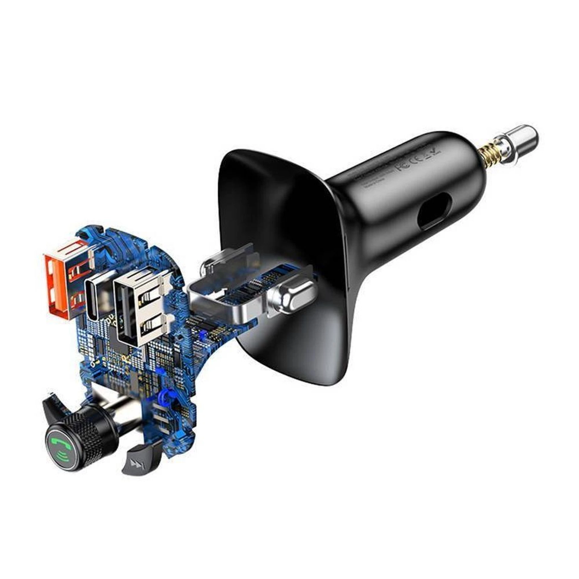 Auto punjač BASEUS 2 x USB A + Type C + transmitter FM BT PD QC4.0 5A 36W S-13 C