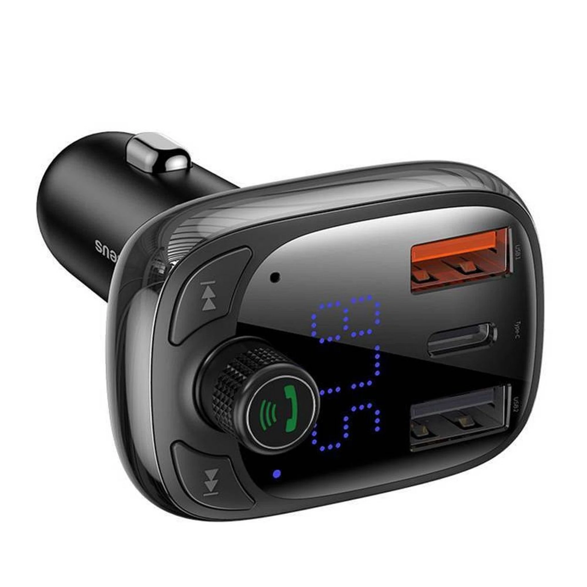 Auto punjač BASEUS 2 x USB A + Type C + transmitter FM BT PD QC4.0 5A 36W S-13 C