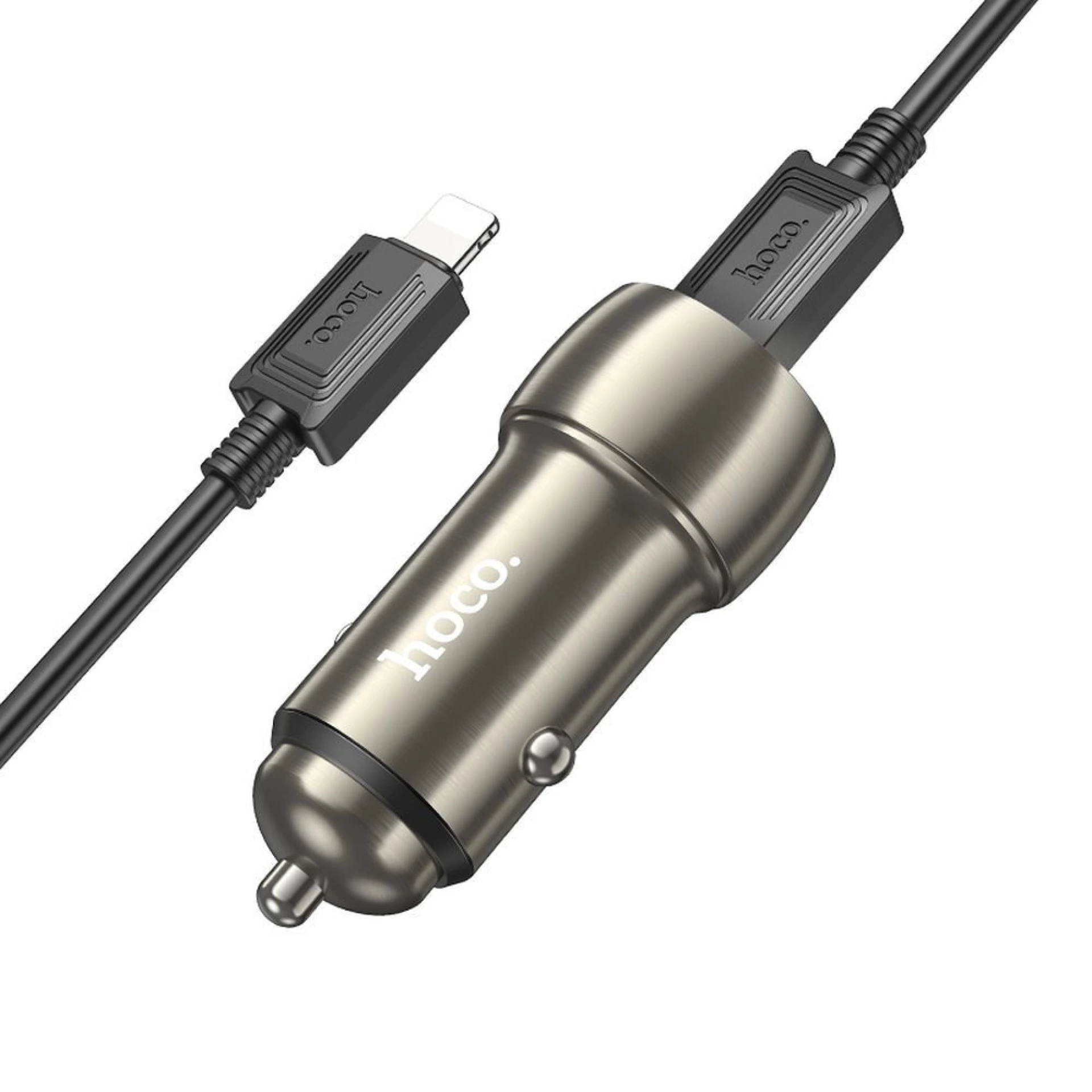 Auto punjač HOCO 2 x Type C + Type C to Lightning PD QC3.0 3A 40W Z48