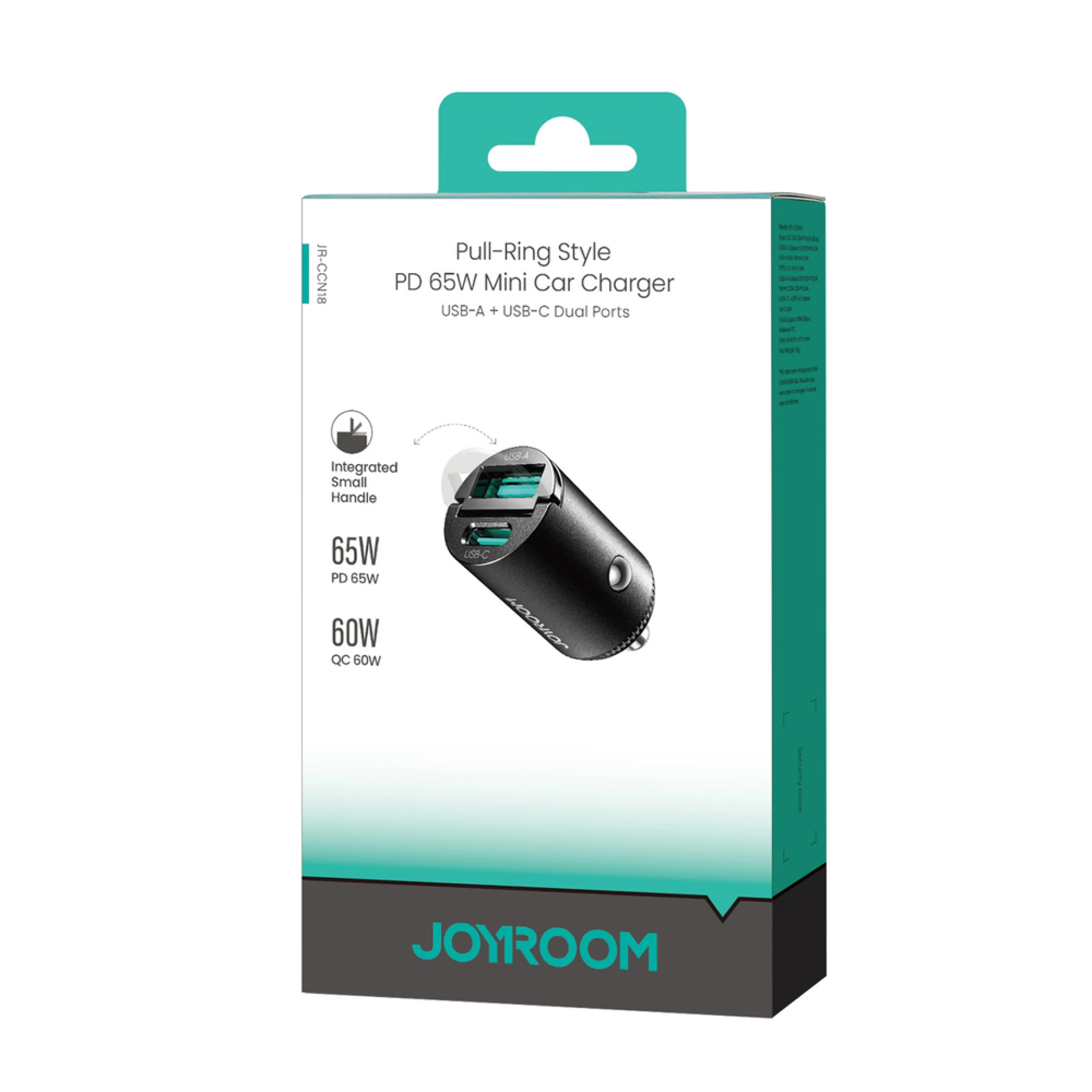 Auto punjač Joyroom JR-CCN18 65W USB-A USB-C Car Charger crni