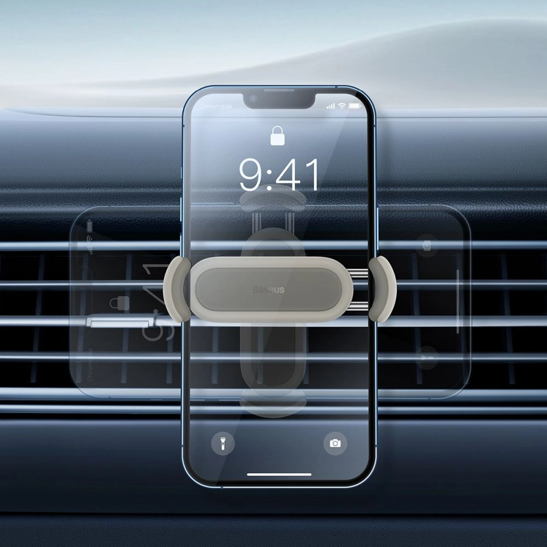 Auto stalak BASEUS za ventilaciju white