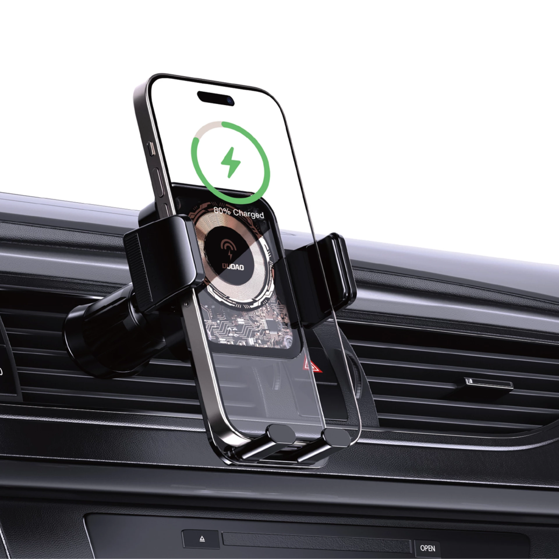 Autodržač Dudao F19 with 15W inductive charger for Dashboard/Vent