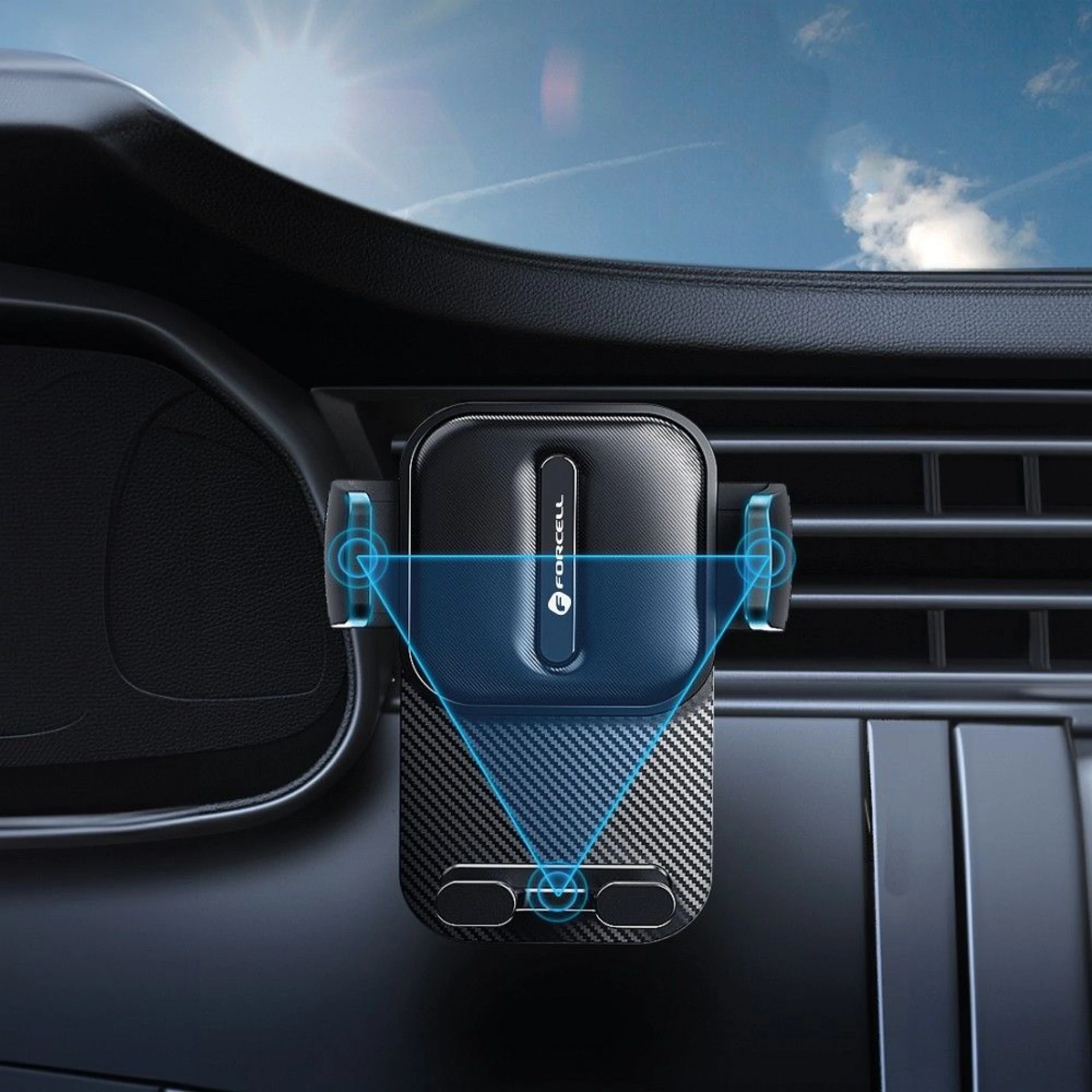 Autodržač FORCELL F-Grip Guardian for air vent crni