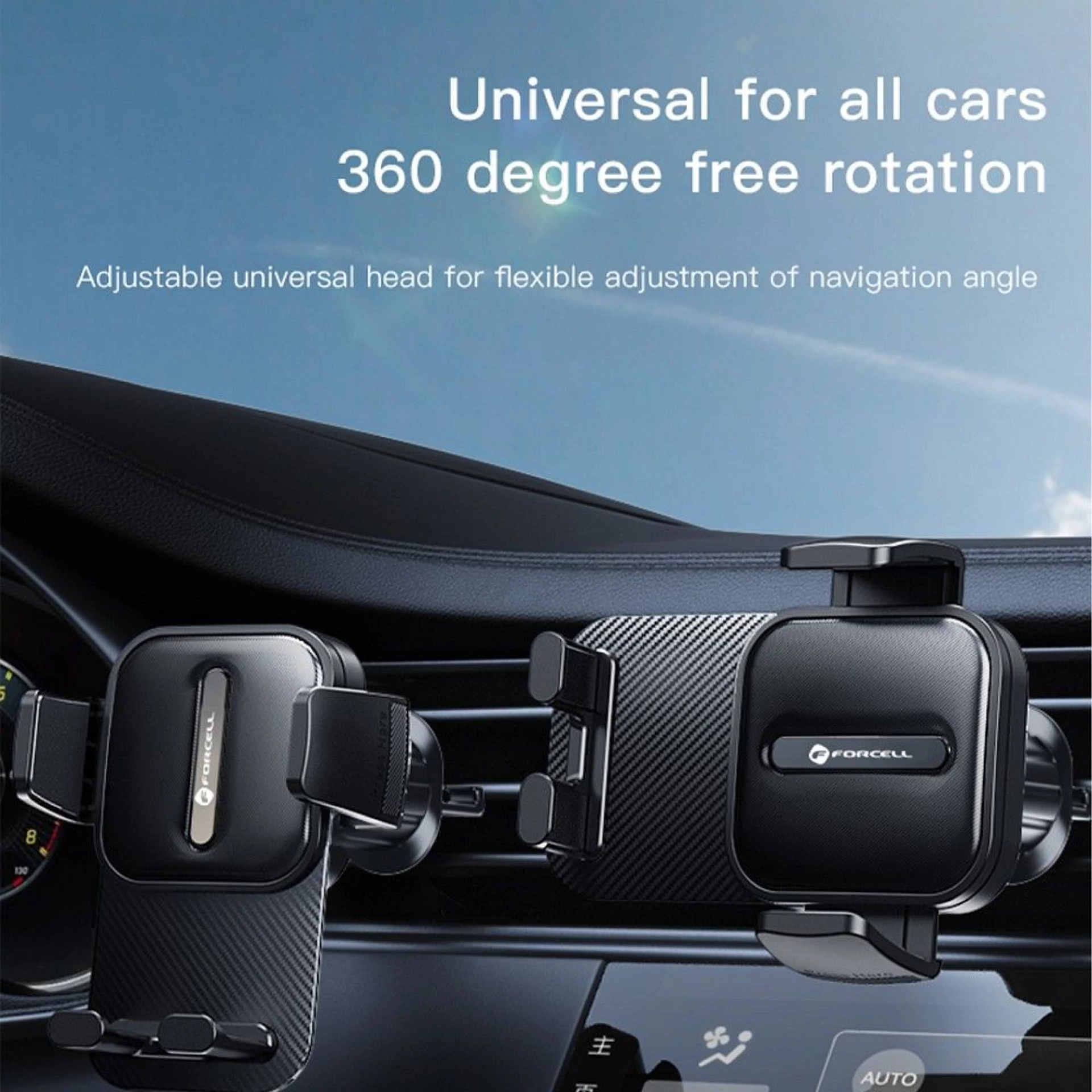 Autodržač FORCELL F-Grip Guardian for air vent crni